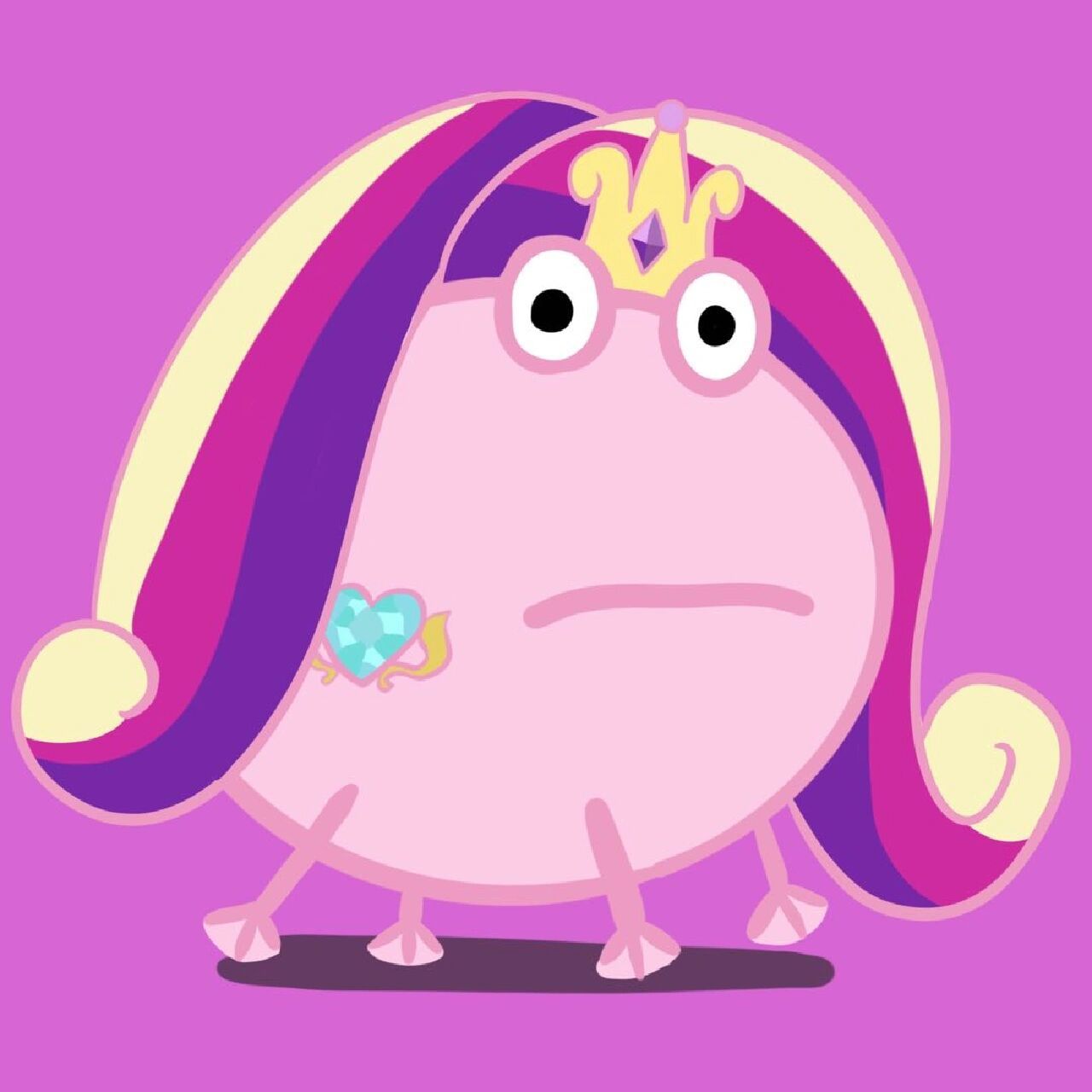 小马宝莉青蛙头像 我自己画了一个音韵公主哒!