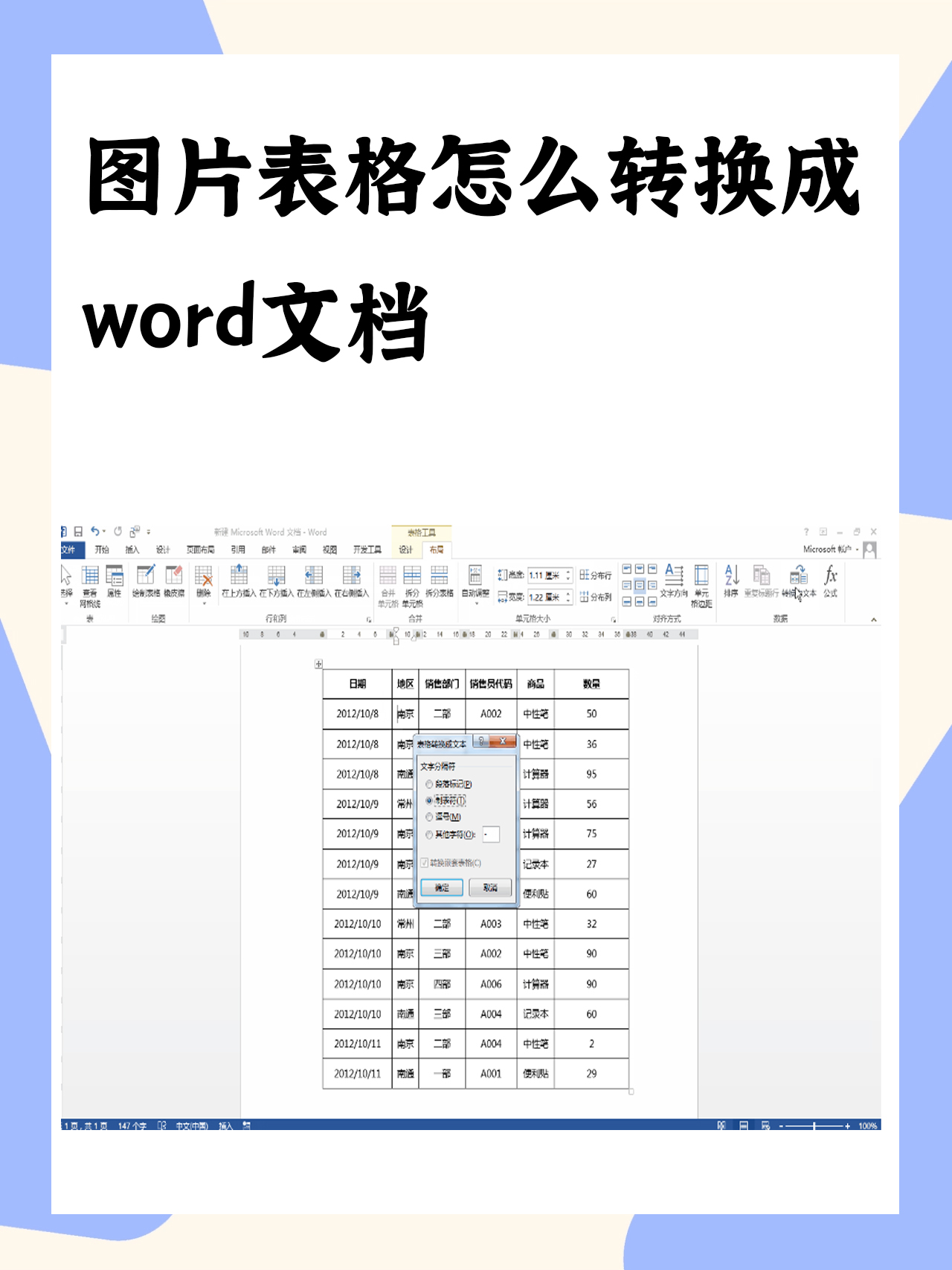 图片表格怎么转换成word文档 我知道想要把图片表格转换为word文档,需