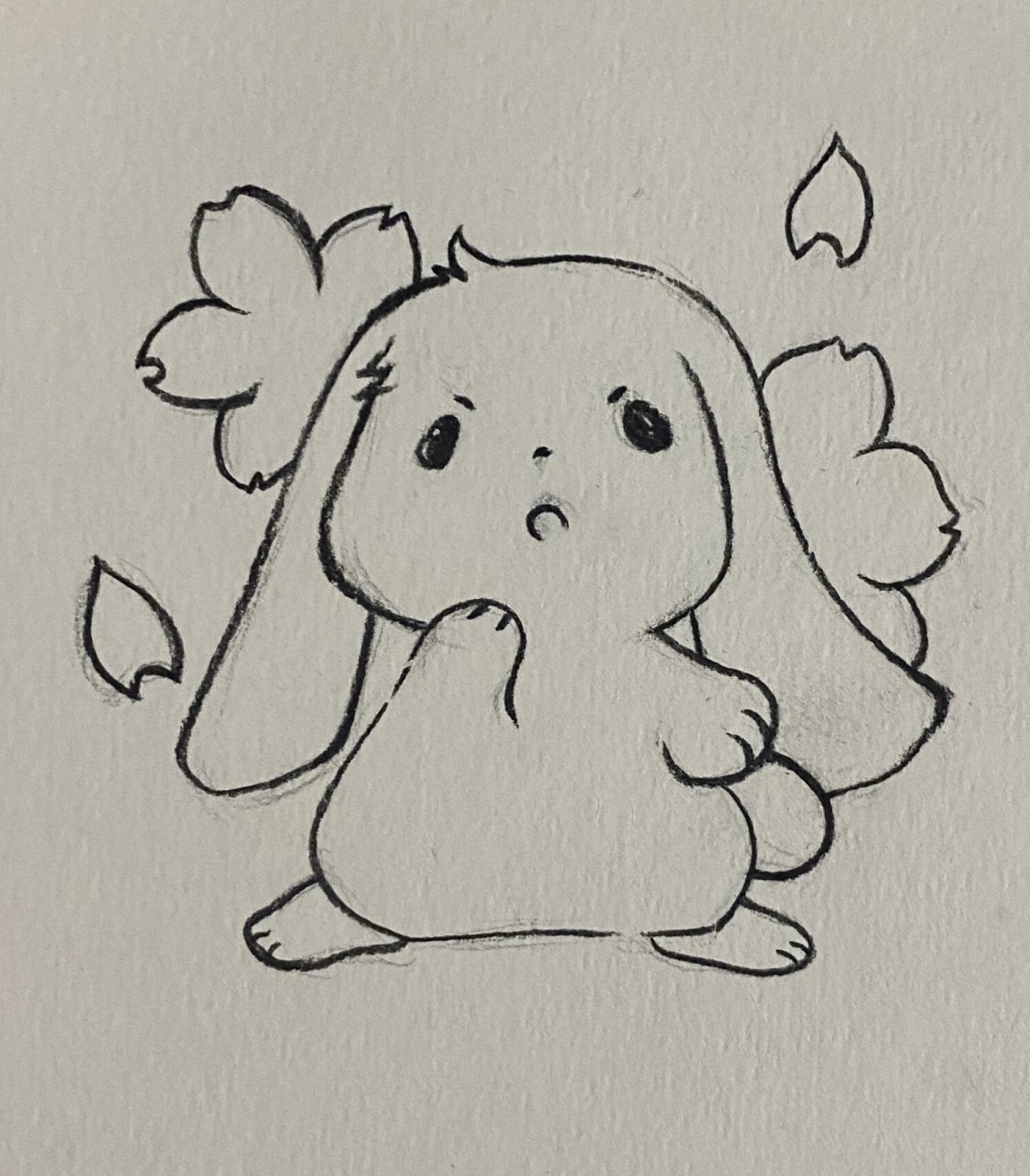 简笔画 临摹可爱小兔子 附带步骤 铅笔绘画简单易学可爱兔