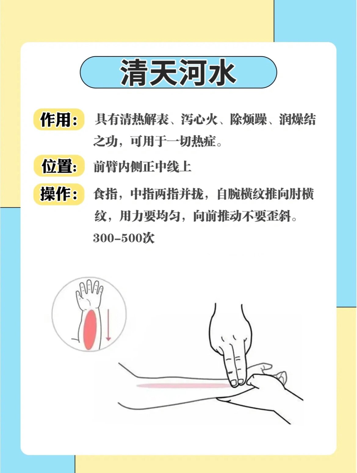 清天河水 作用:具有清热解表,污心火,除烦躁,润燥