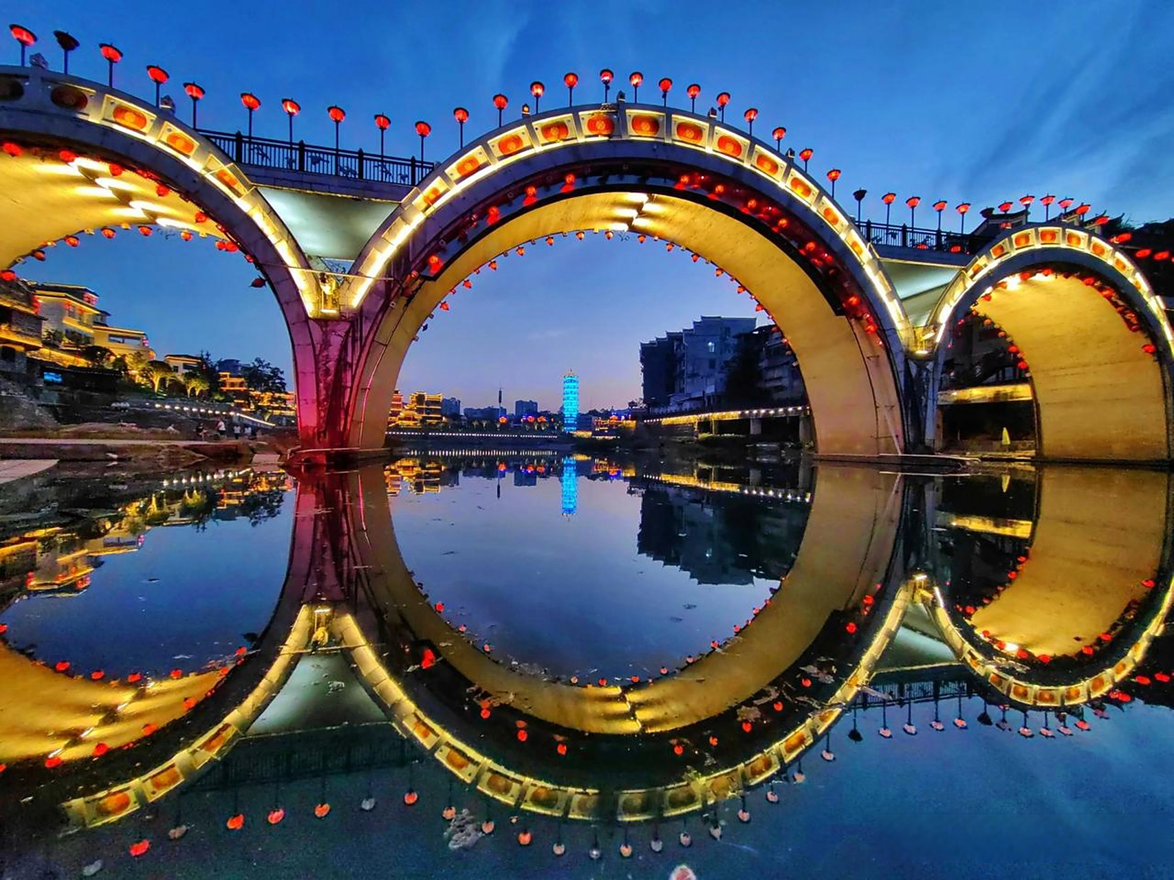 湖南省湘西州吉首市乾州古城 拍摄美丽的城市 湘西苗乡风景