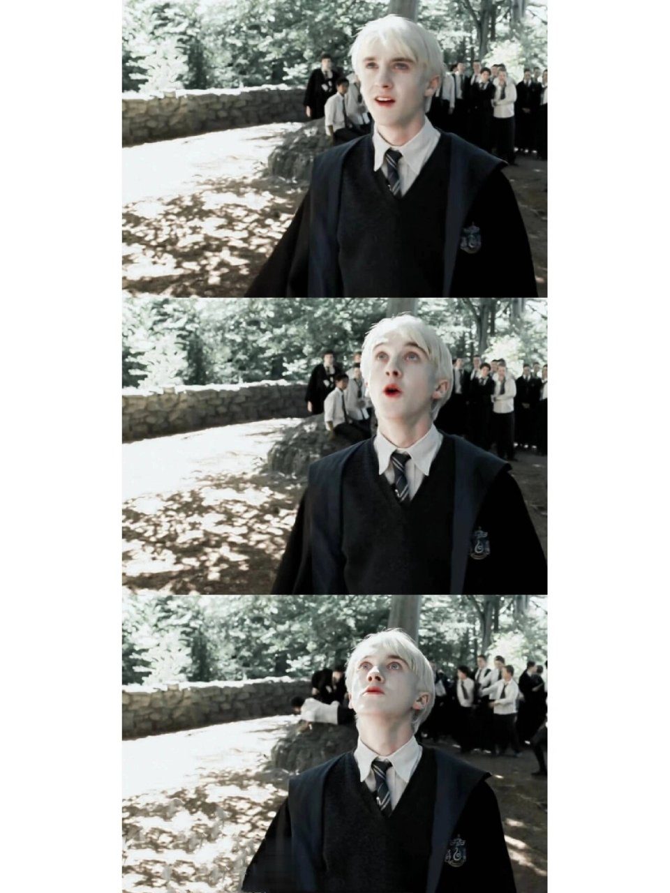 马尔福三格壁纸 马尔福少爷真的是超级好看的 校服和西装的少爷我都超