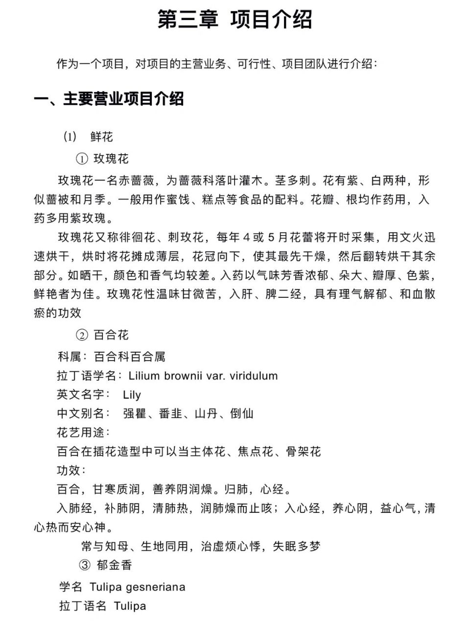 大学生花店创业计划书模板(花店创业计划书大学生版syb)