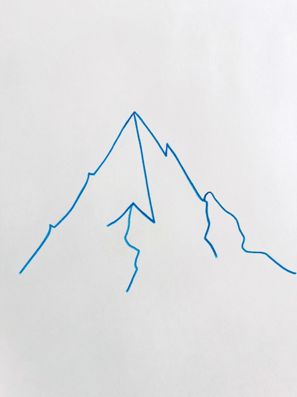 雪山简笔画 简单图片