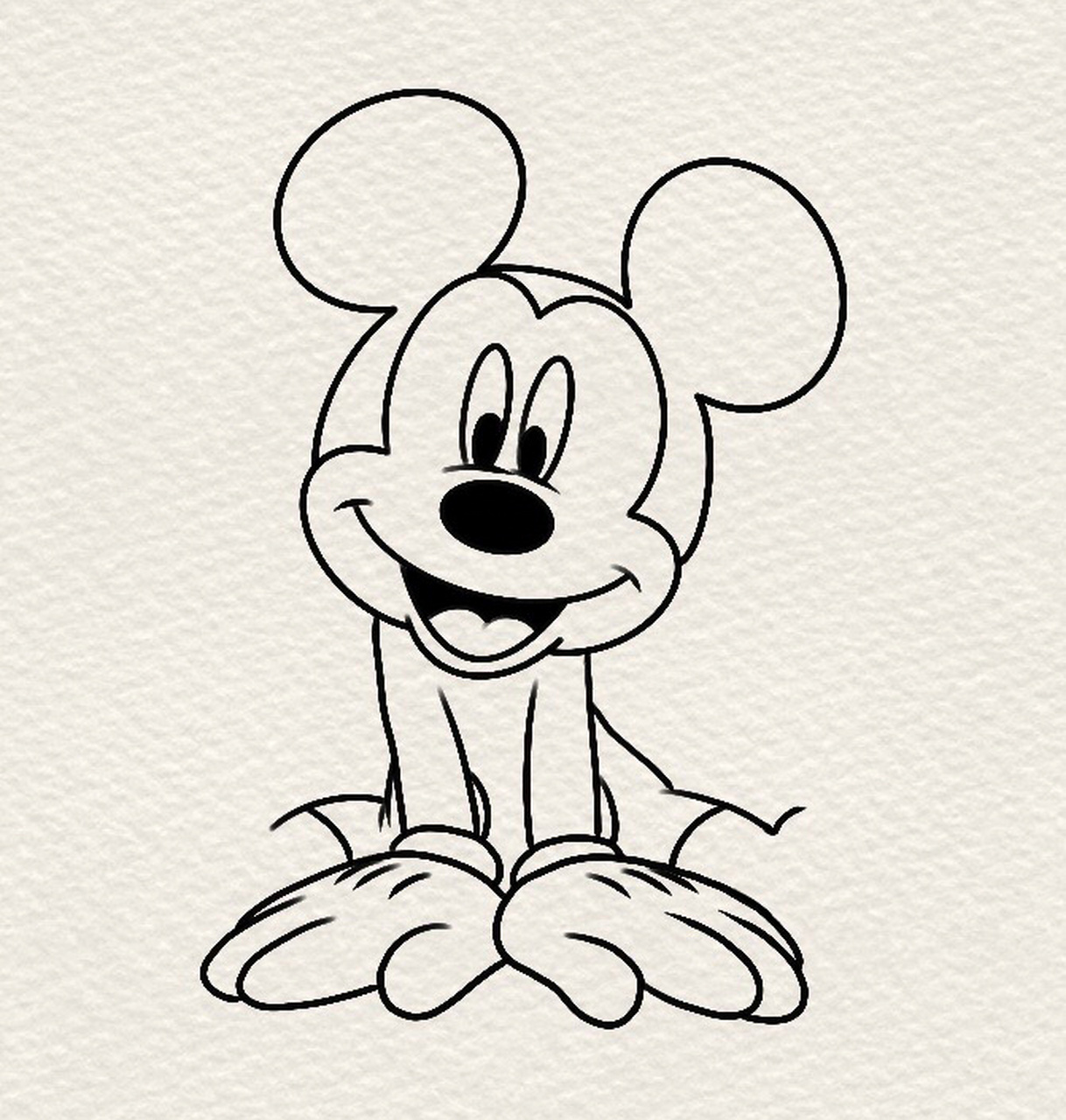 米老鼠的简笔画 米奇图片