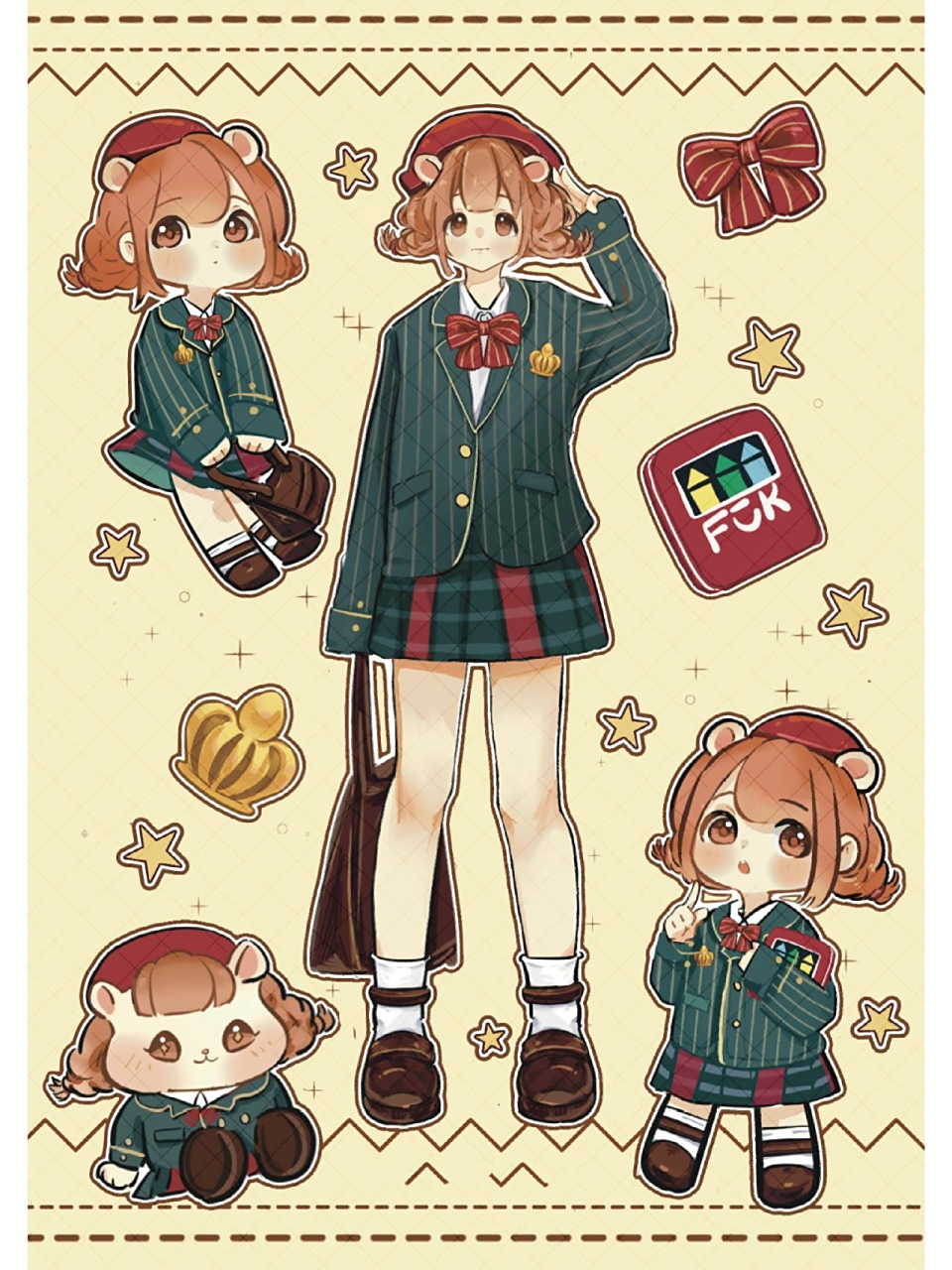 仓鼠米仔来咯 尝试画一个贴纸页