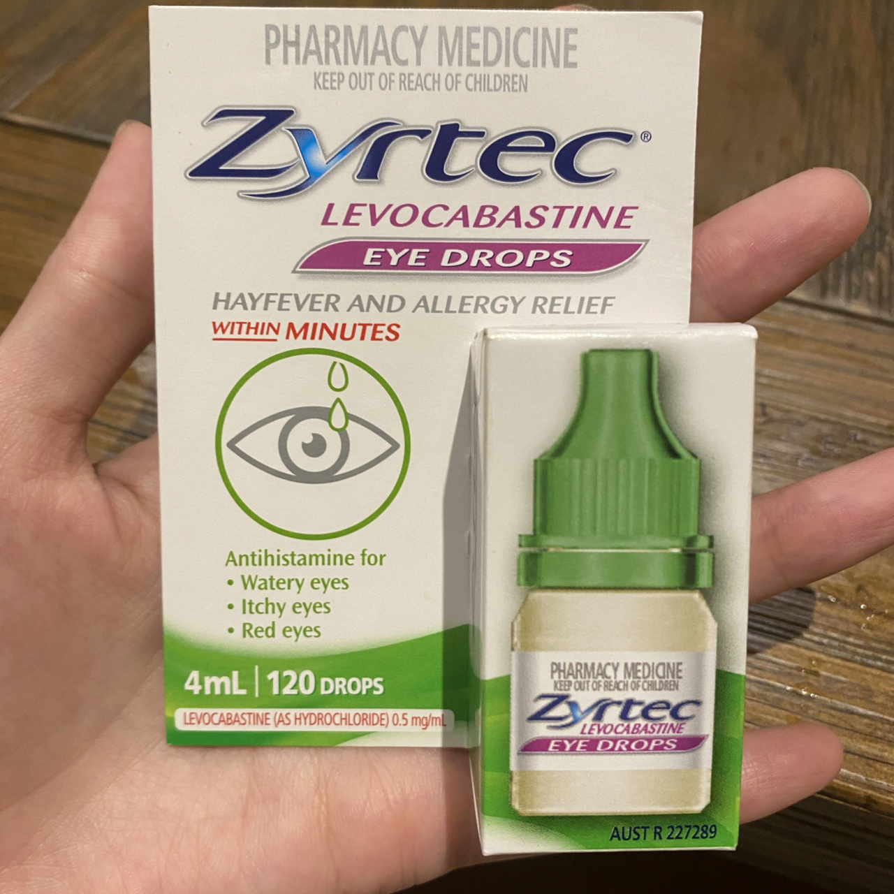 对猫狗过敏有奇效的抗过敏止痒眼药水 zyrtec这个牌子的抗过敏产品都