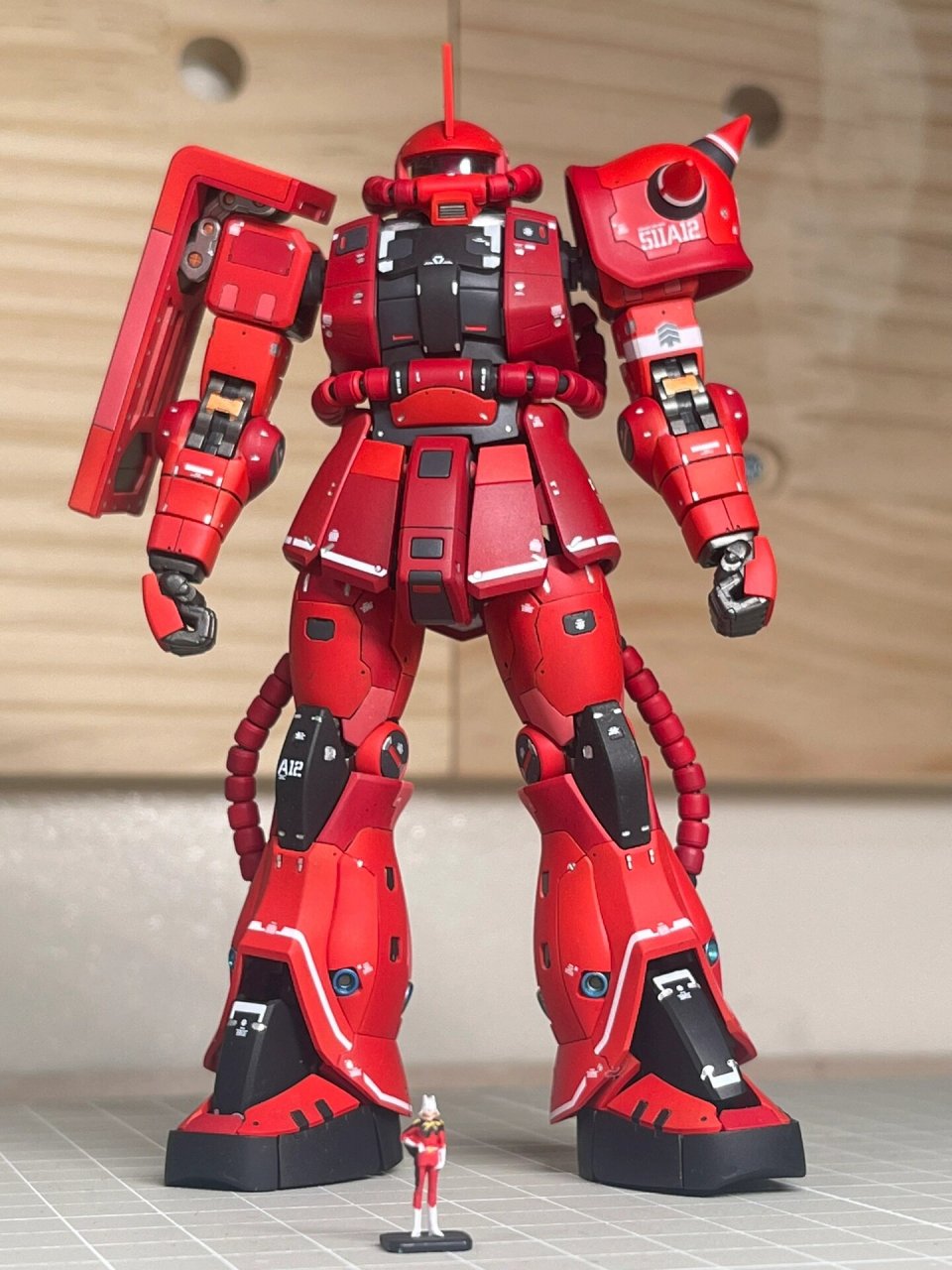 rg夏亚扎古分色涂装范例 早听闻老rg素质堪忧 但还是尝试了一下 果然