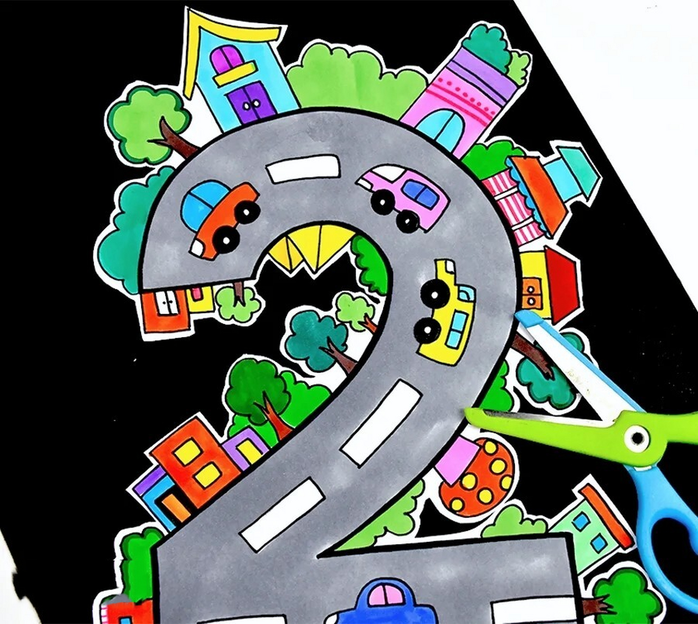 儿童画教程|数字的趣味联想 教学重难点 1,根据数字的外形展开联想