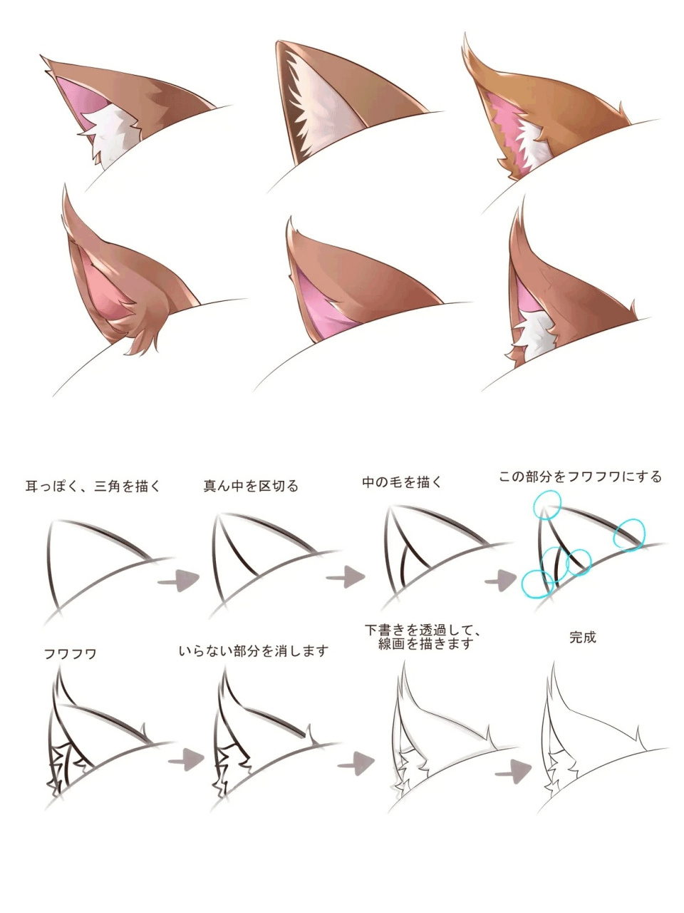 【板绘绘画】兽耳の画法7215步骤图 787878787878