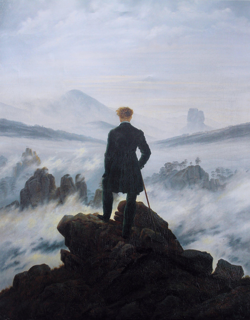 一生必看的百幅世界名画(三十七) 《雾海上的漫游者》 (wanderer