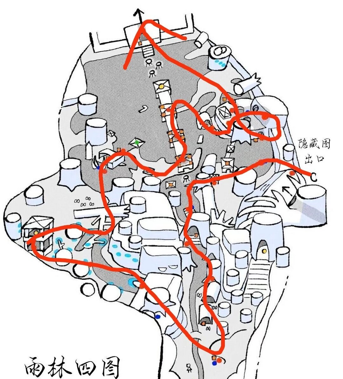 之前有好多光崽都在讨论自己的路线,今天看看雨林四图大家咋跑的,这个