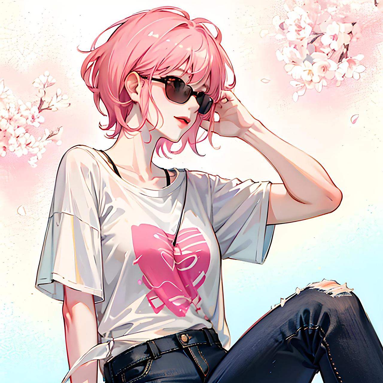 短发酷帅女生头像 ai绘画头像女生头像