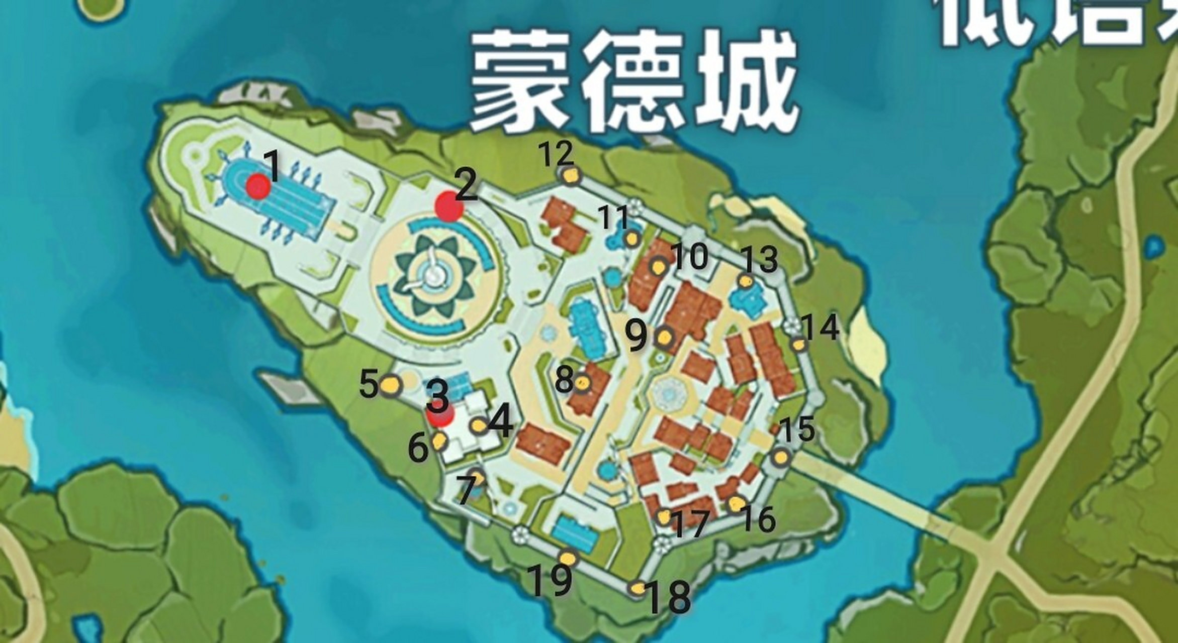 蒙德城内宝箱19个 有我没找到的欢迎补充哈[期待] 标号是我跑图的顺序