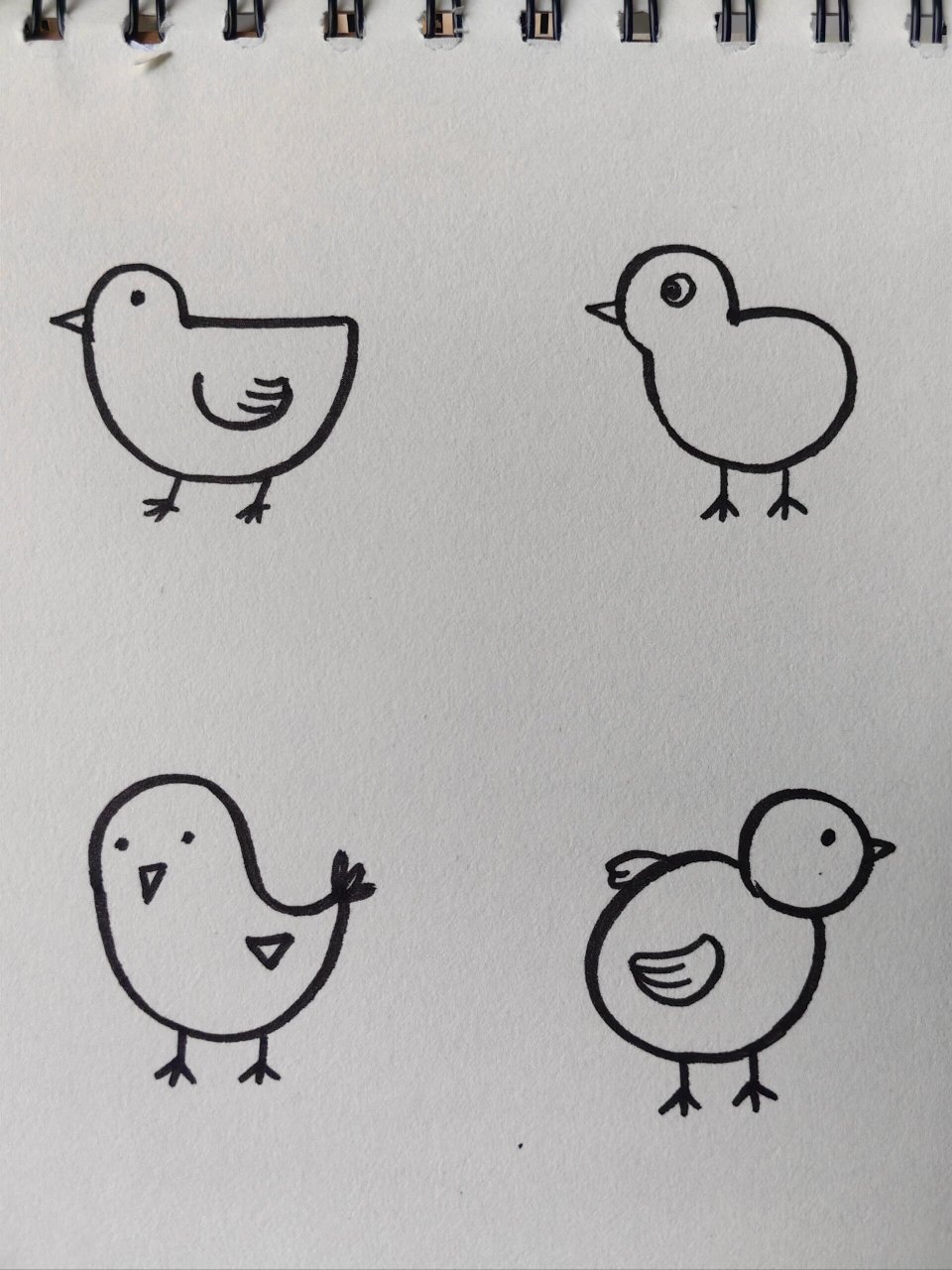小鸡简笔画︳够简单吧 小鸡简笔画