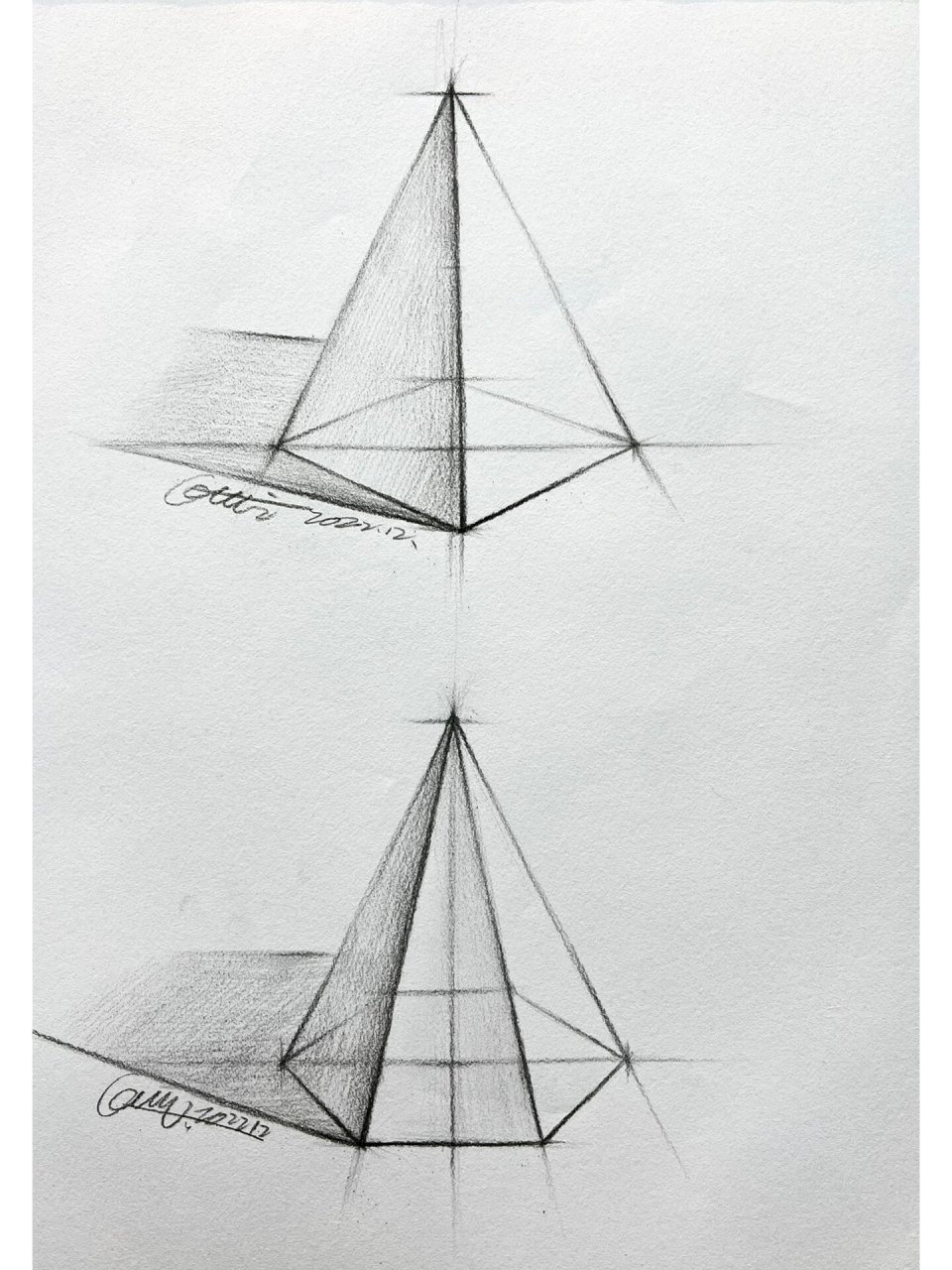 零基础小白自学素描# #素描入门# #画画入门# #石膏几何体结构素描