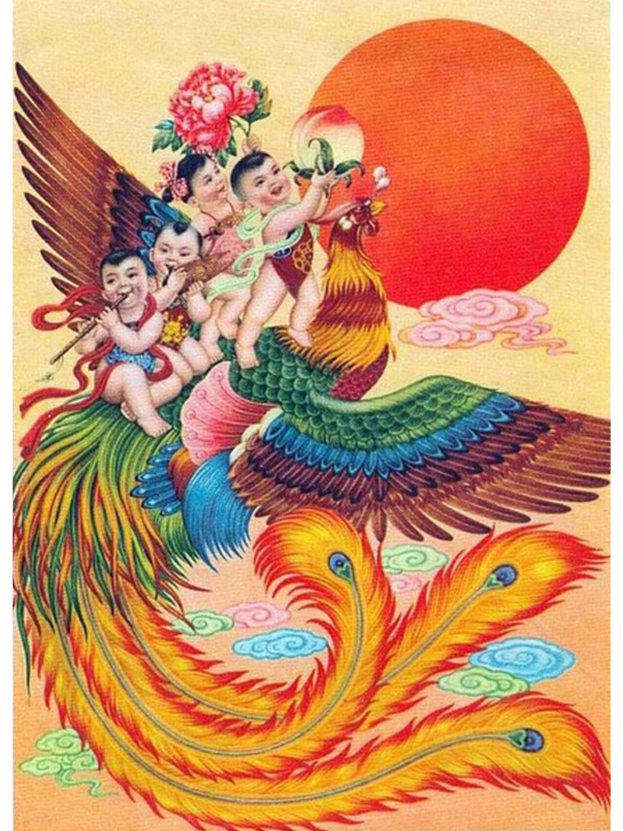 60年代年画|丹凤朝阳