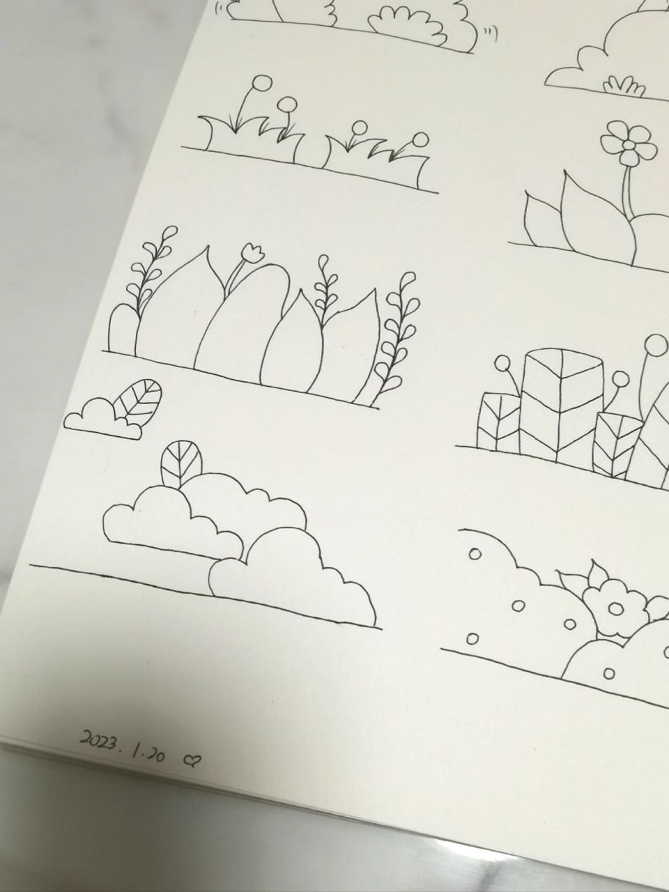 草丛中怎么画简单图片