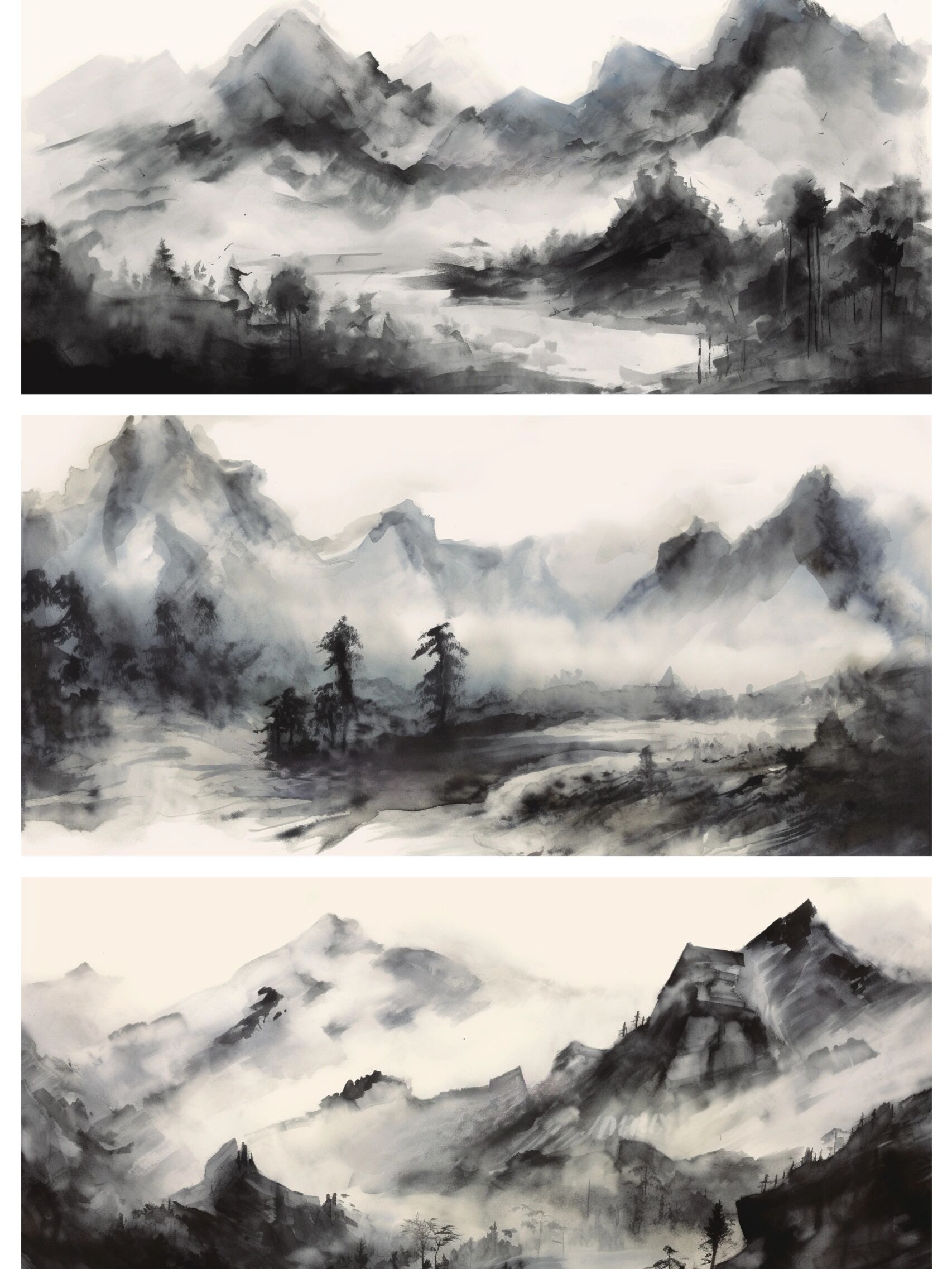 潮流艺术# #童画童话池老师绘画课程# #童画童话池水墨画ui界面设计