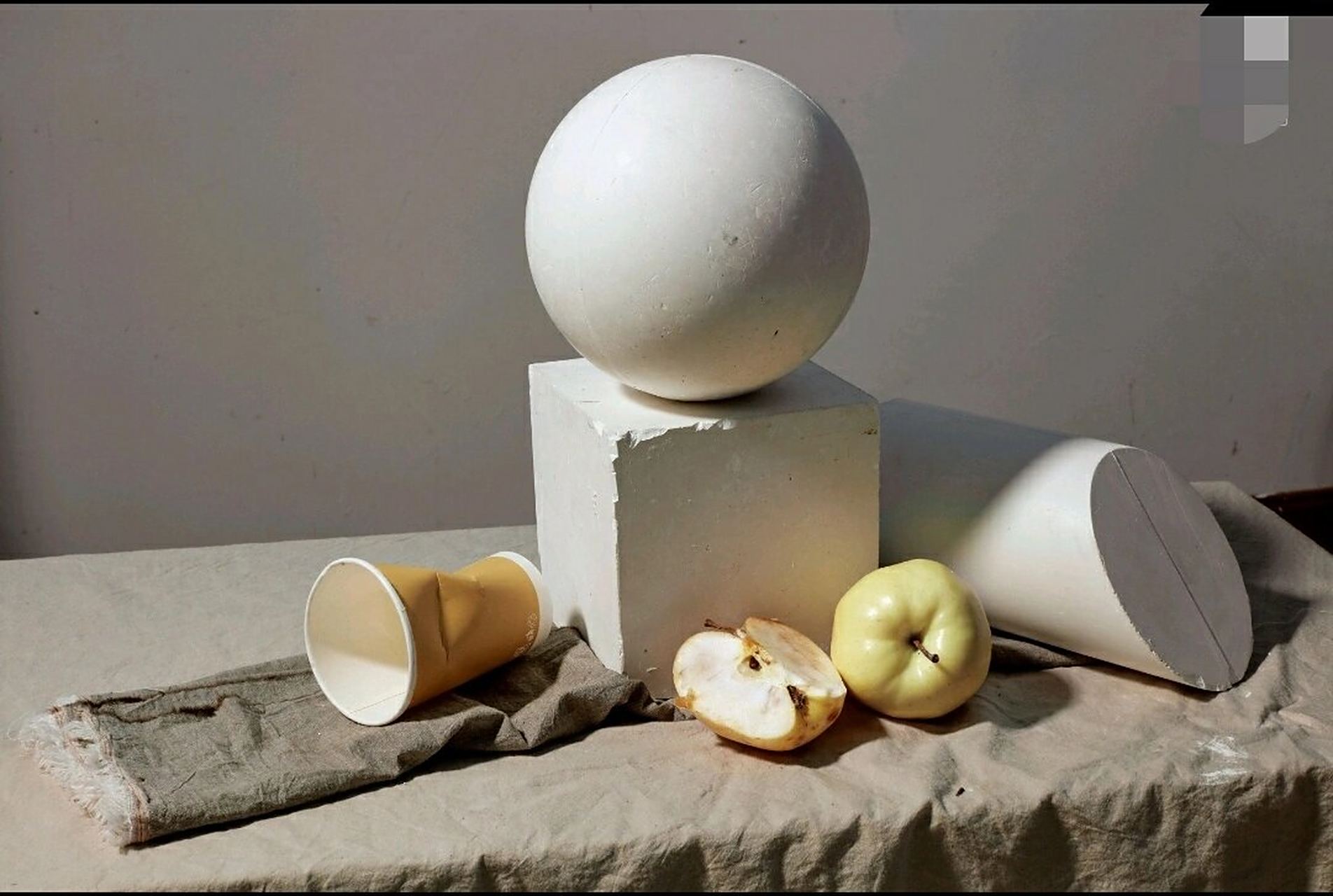 素描静物:几何体静物组合(高清图片) 1.