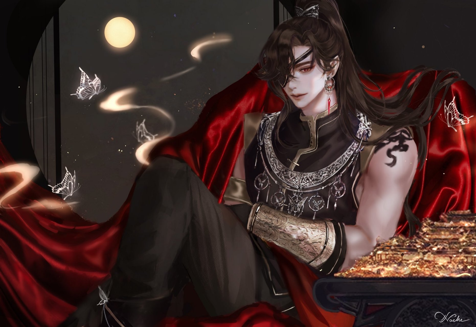 dm腐漫#  血雨探花,绝境鬼王,花城主太帅了 twi:noche_official