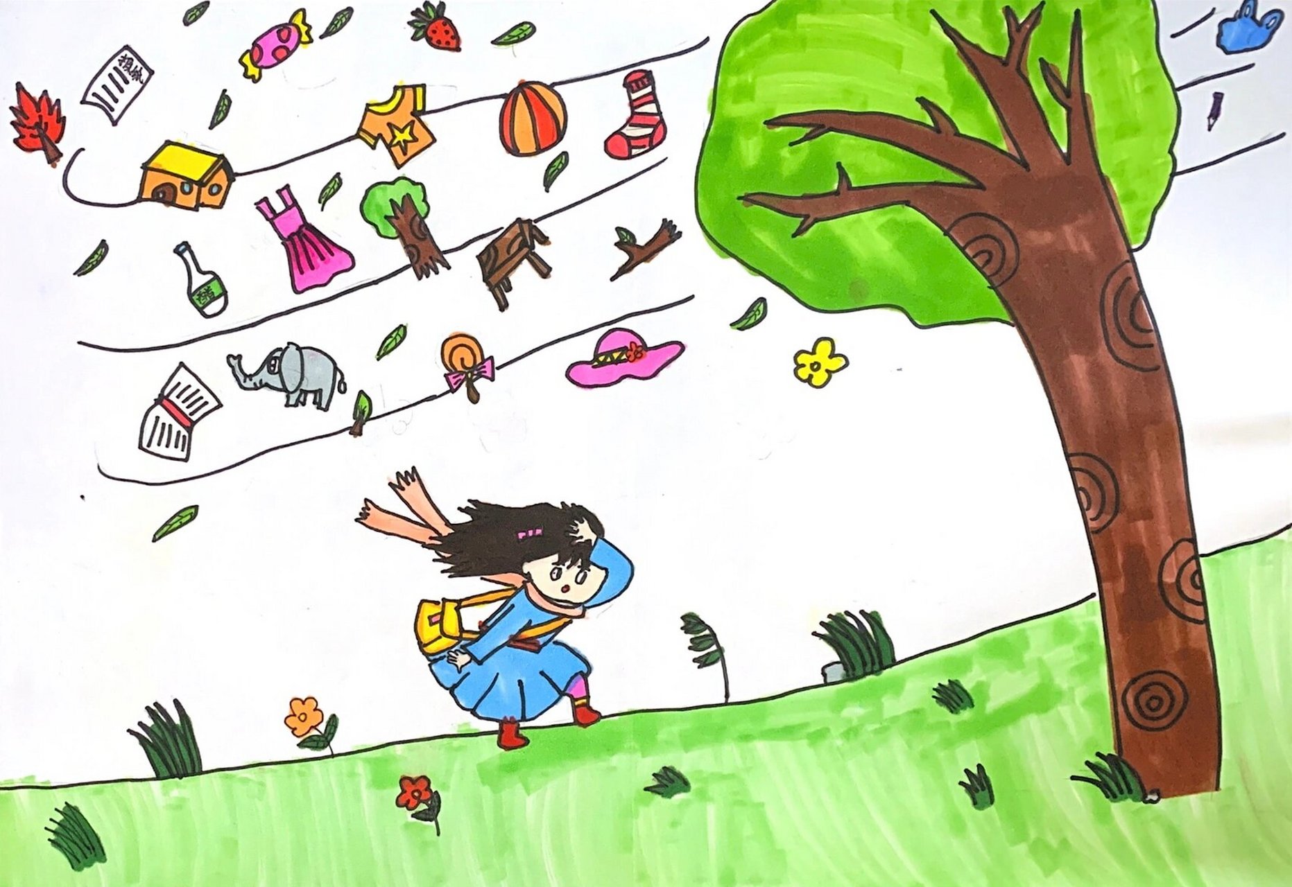 风来了 | 9岁小朋友作品分享