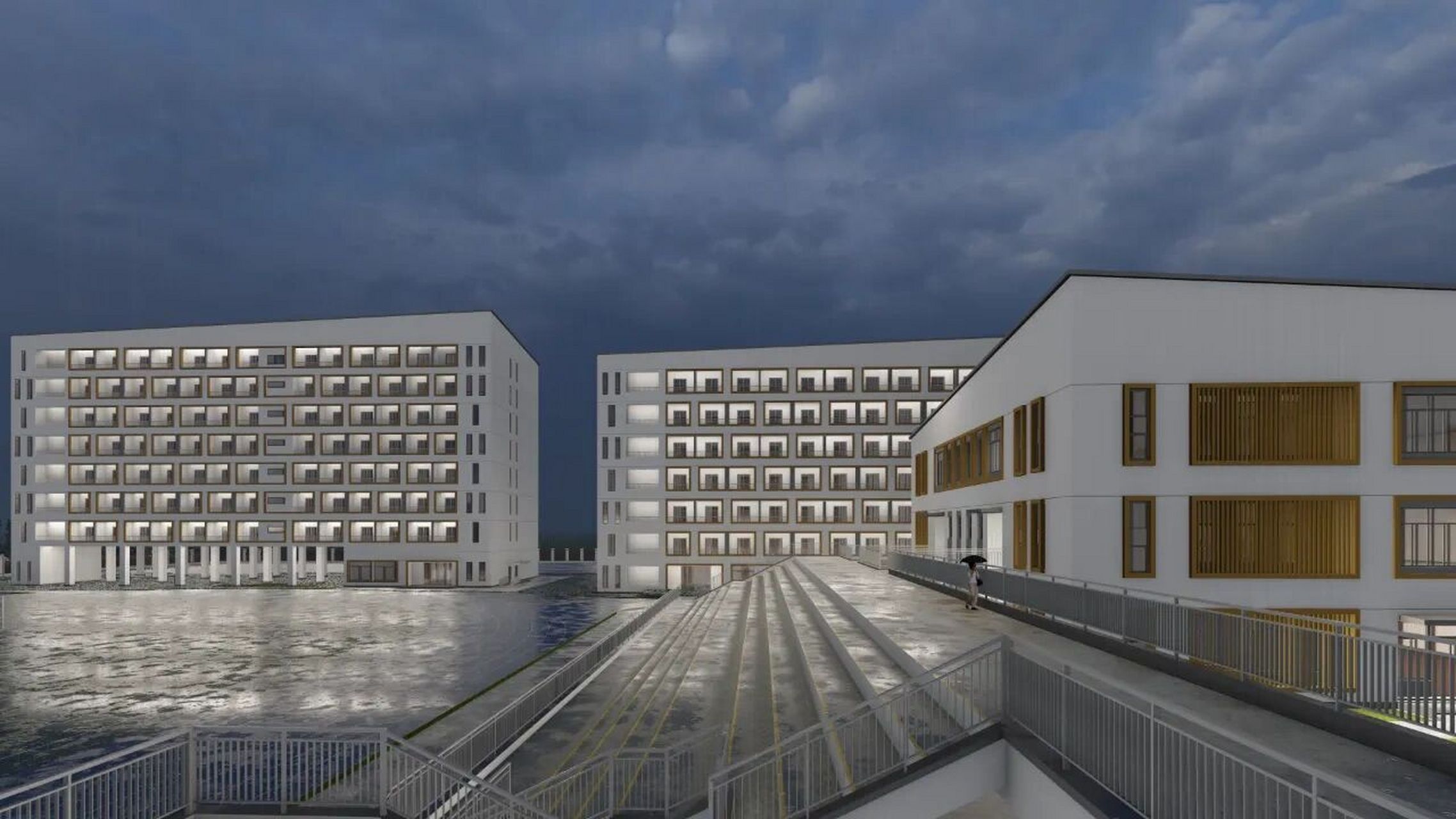 台州三梅中学新校区效果图看看 三梅中学新校区位于椒江葭沚街道平桥