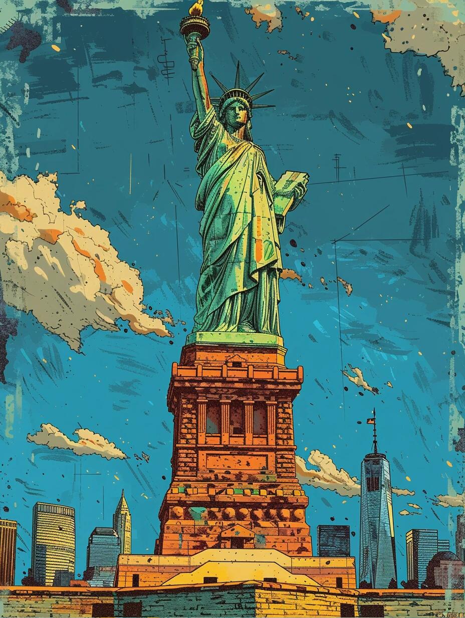 ai插画(八十五)纽约自由女神像