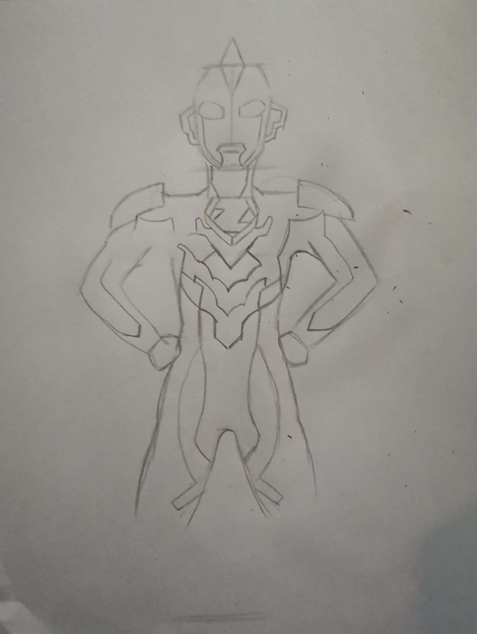 奥特曼泽塔 简笔画 步骤 后续补涂色