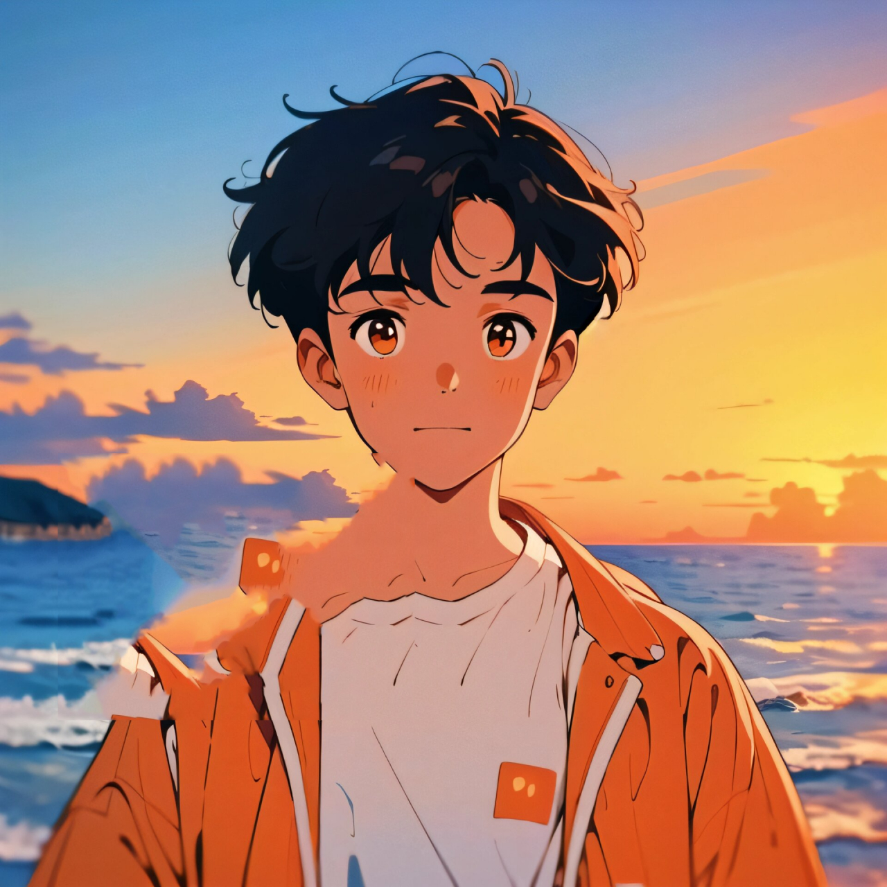 啦啦啦～|海边动漫男头 海边