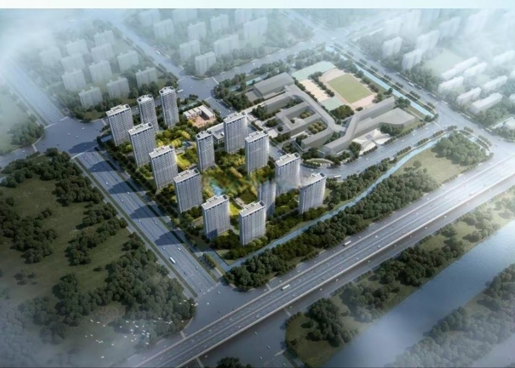 盐南高新区毓秀小学西侧住宅地块最新效果图#盐城头条