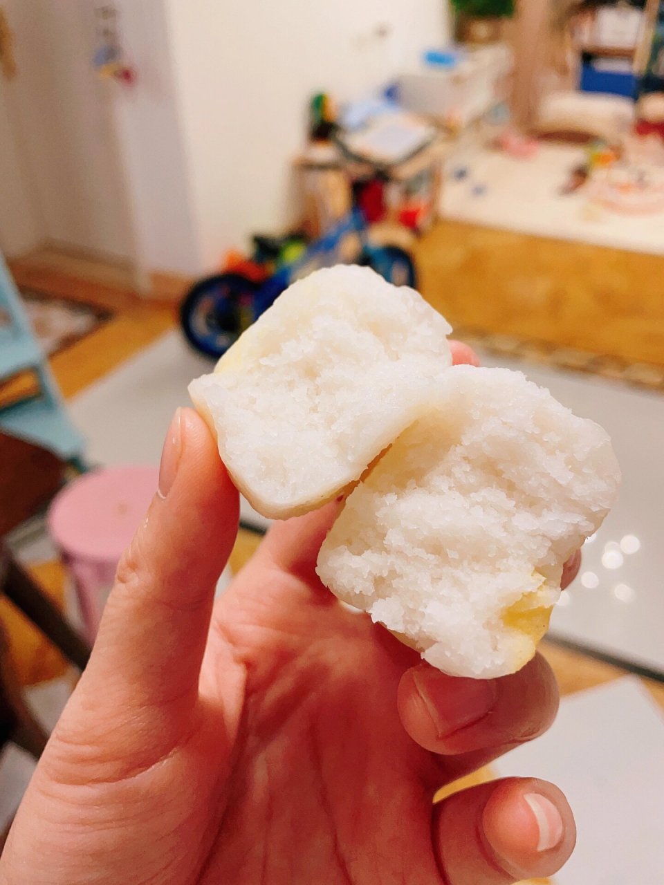 小麦过敏的宝宝快来,纯大米包子馒头 第一次做纯大米馒头组织非常不错