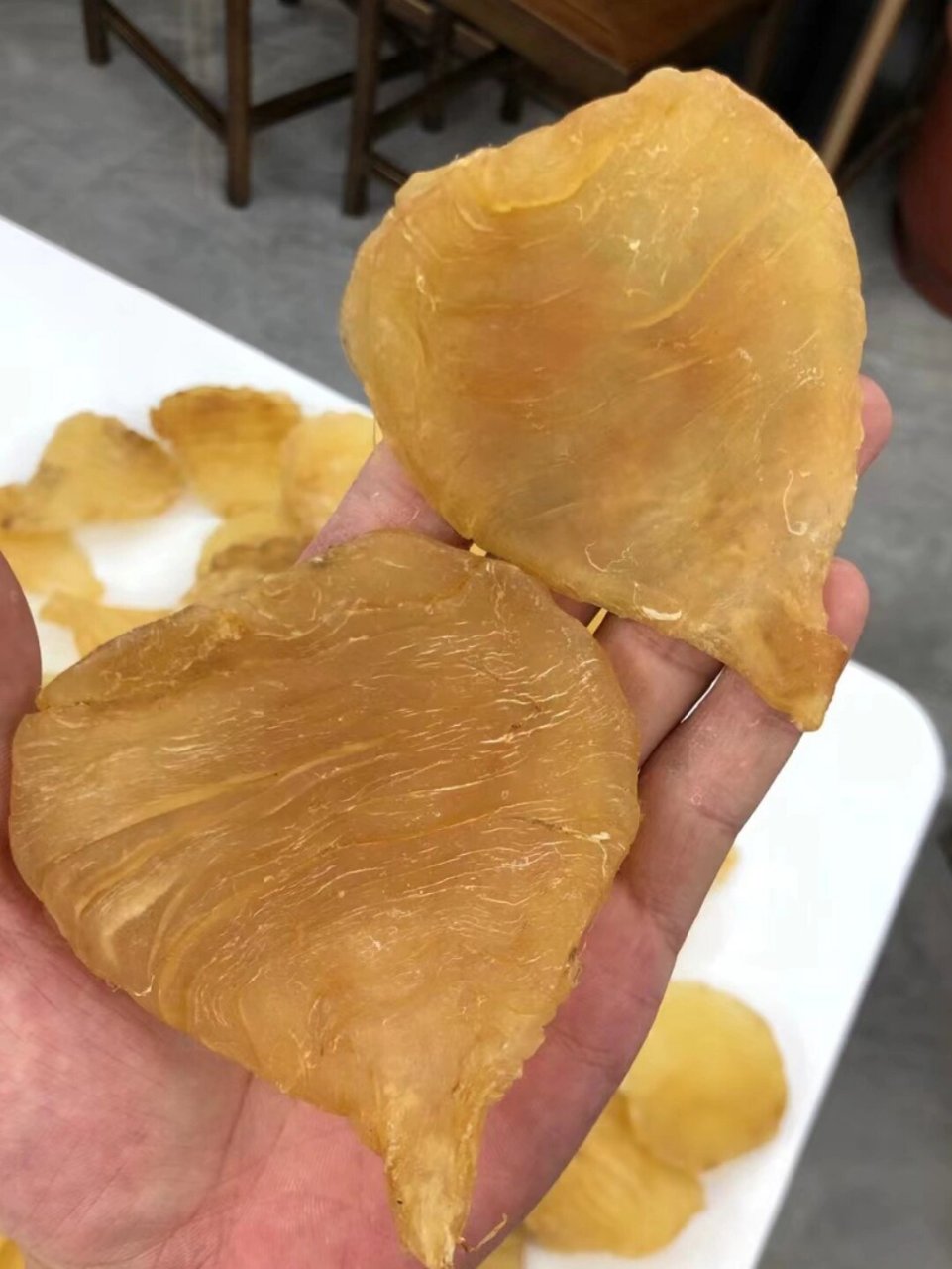 针对脾,胃,肺好特别推荐的一款鱼胶 【名称】安南双牙,足干【功效】双