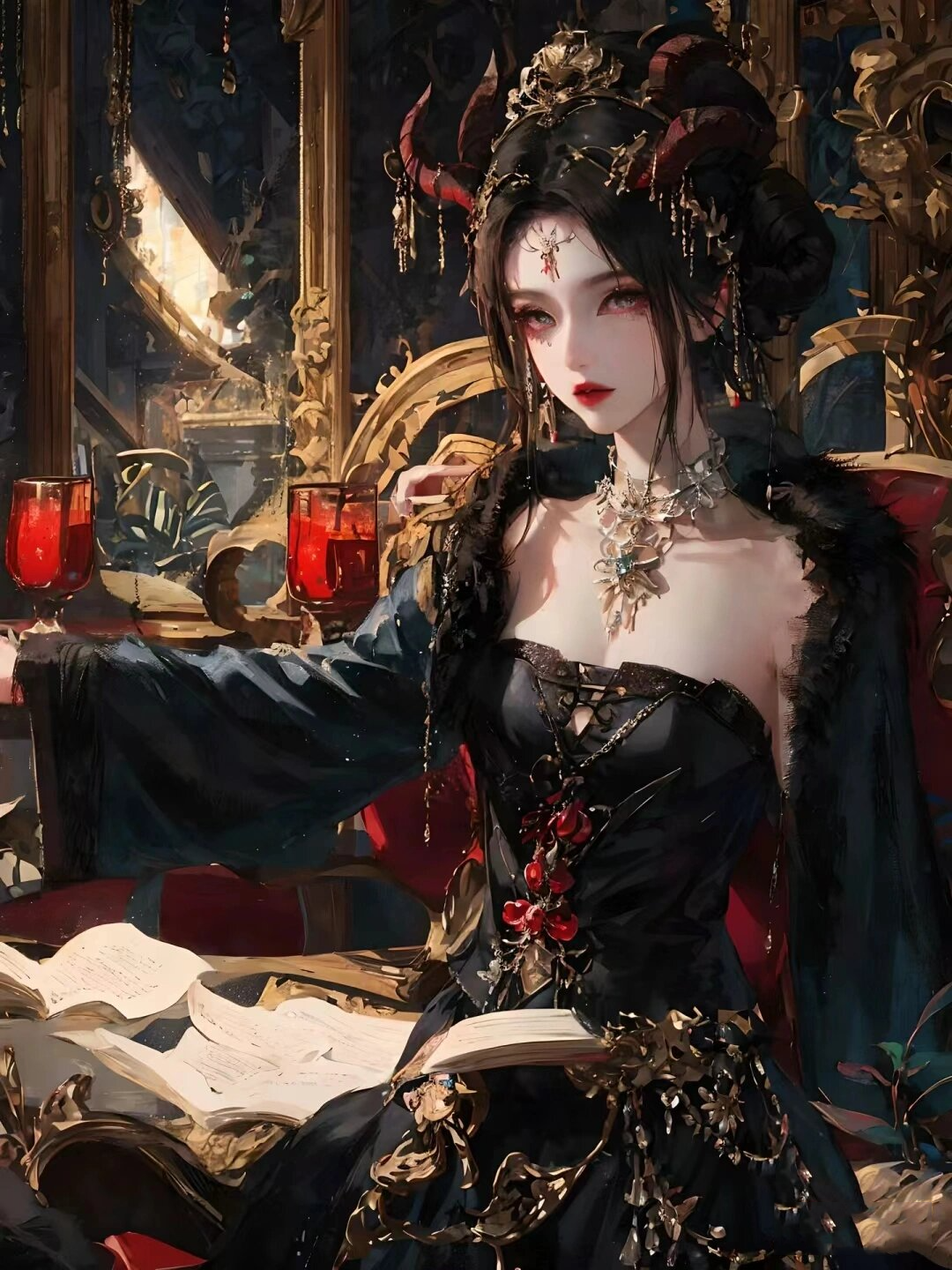 霸气暗黑女皇图片