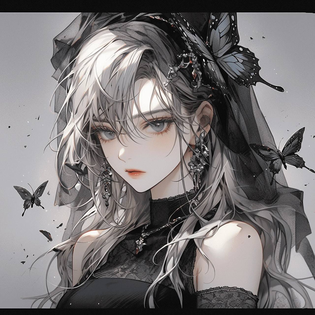 ai绝美女生华丽头像