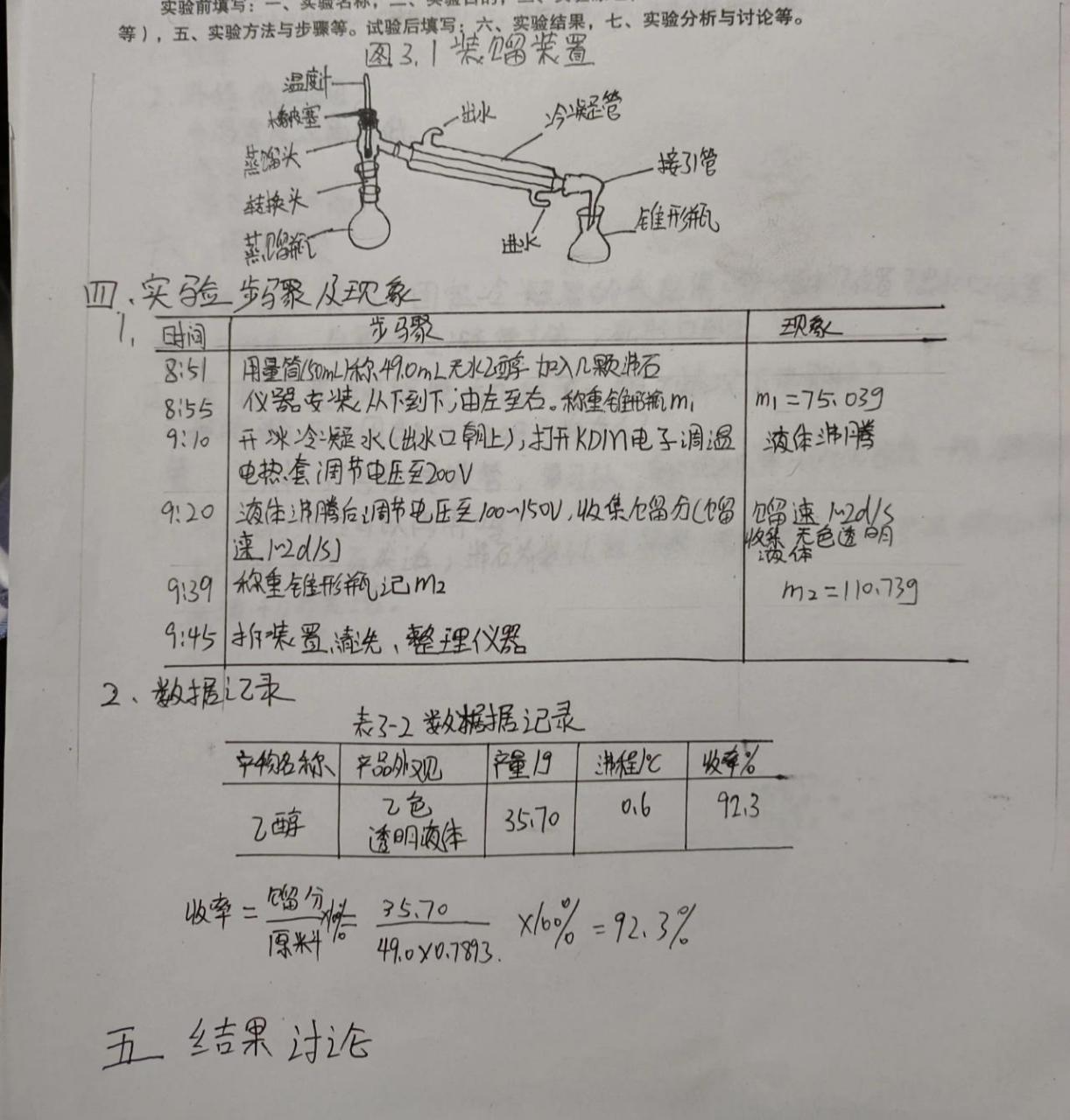 化学实验2 普通蒸馏及乙醇沸点测定