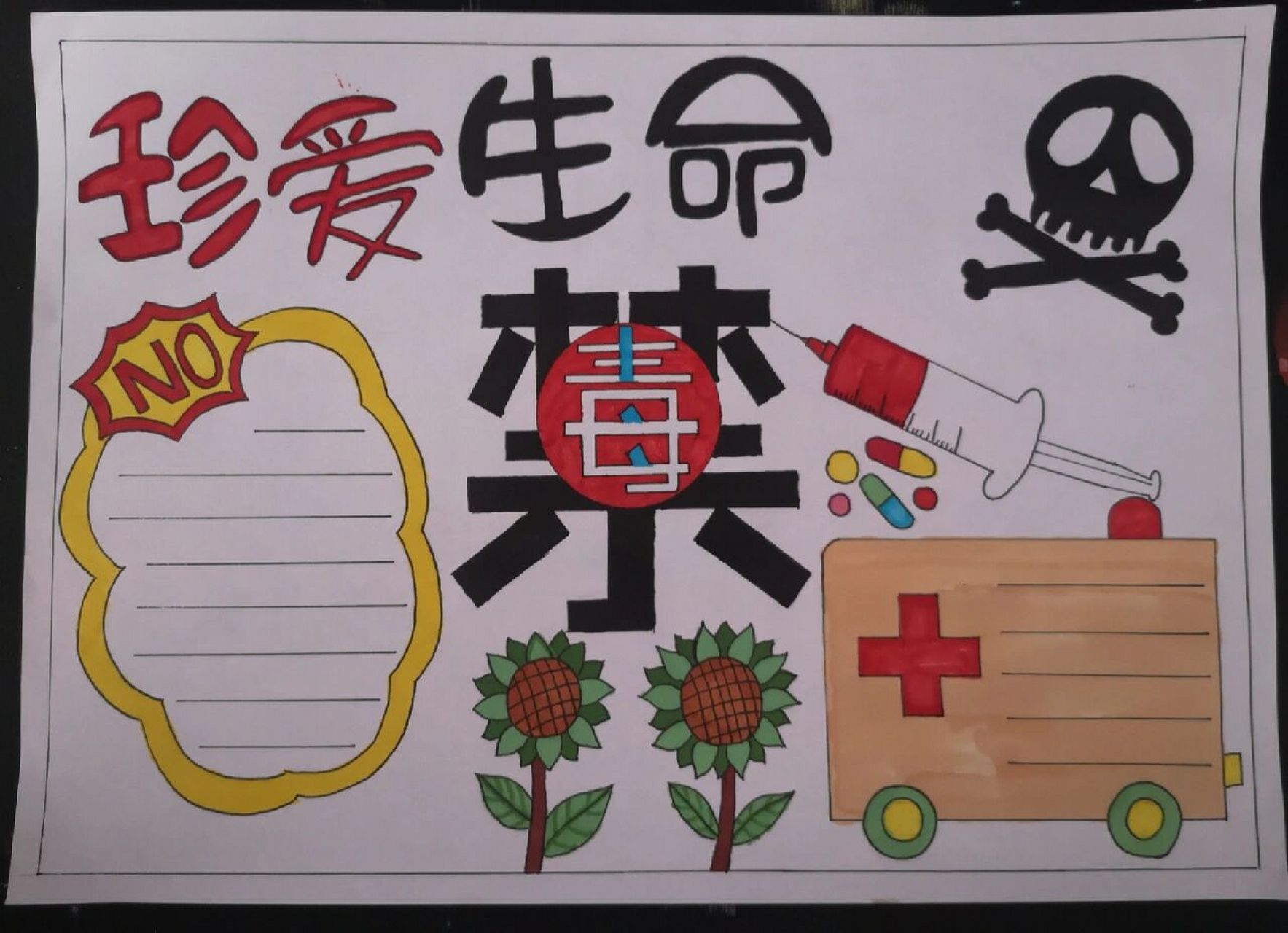 禁毒手抄报来啦 好久没有更新了,今天就来更新一个.