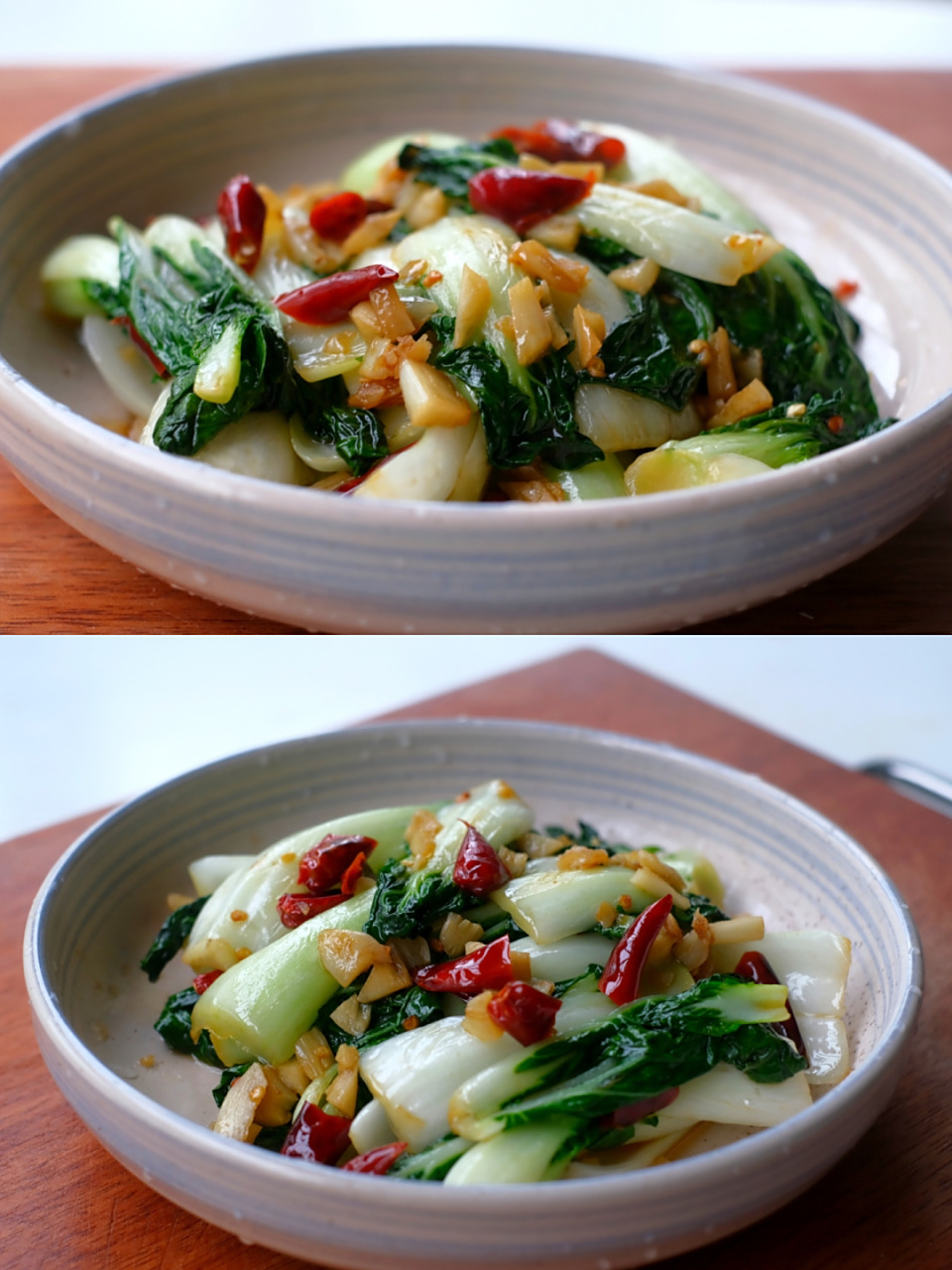 家常菜素菜100道98|蚝油奶白菜 92 	 食材:奶白菜 蒜头 干辣椒