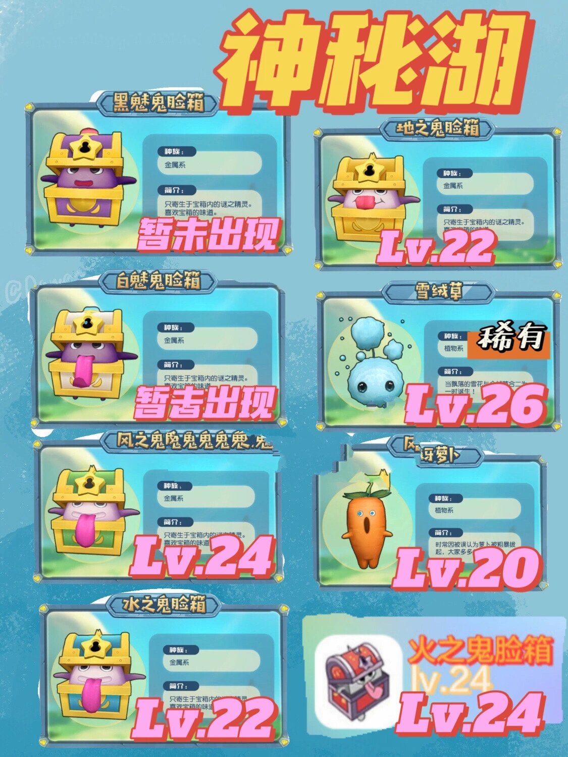 摩尔庄园|勇士职业精灵分布地图0269♀15全图鉴