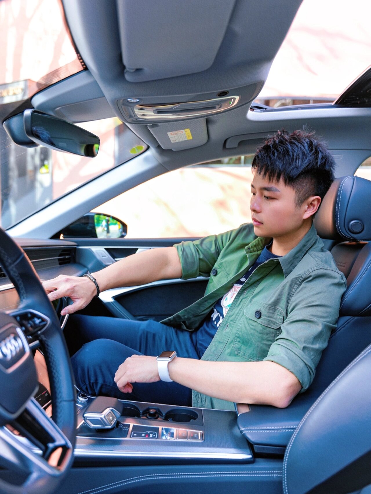 男人奥迪男开奥迪男人奥迪a6allroad改色战舰灰大叔开奥迪照片帅哥和