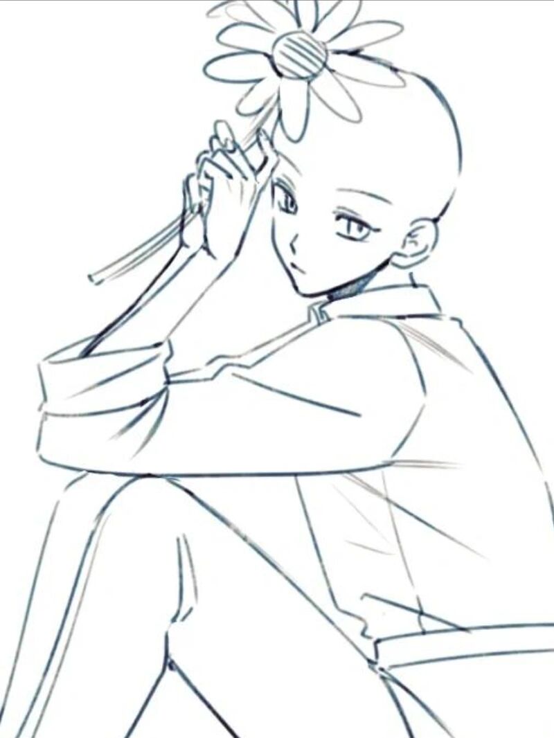 绘画素材丨单人线稿模板