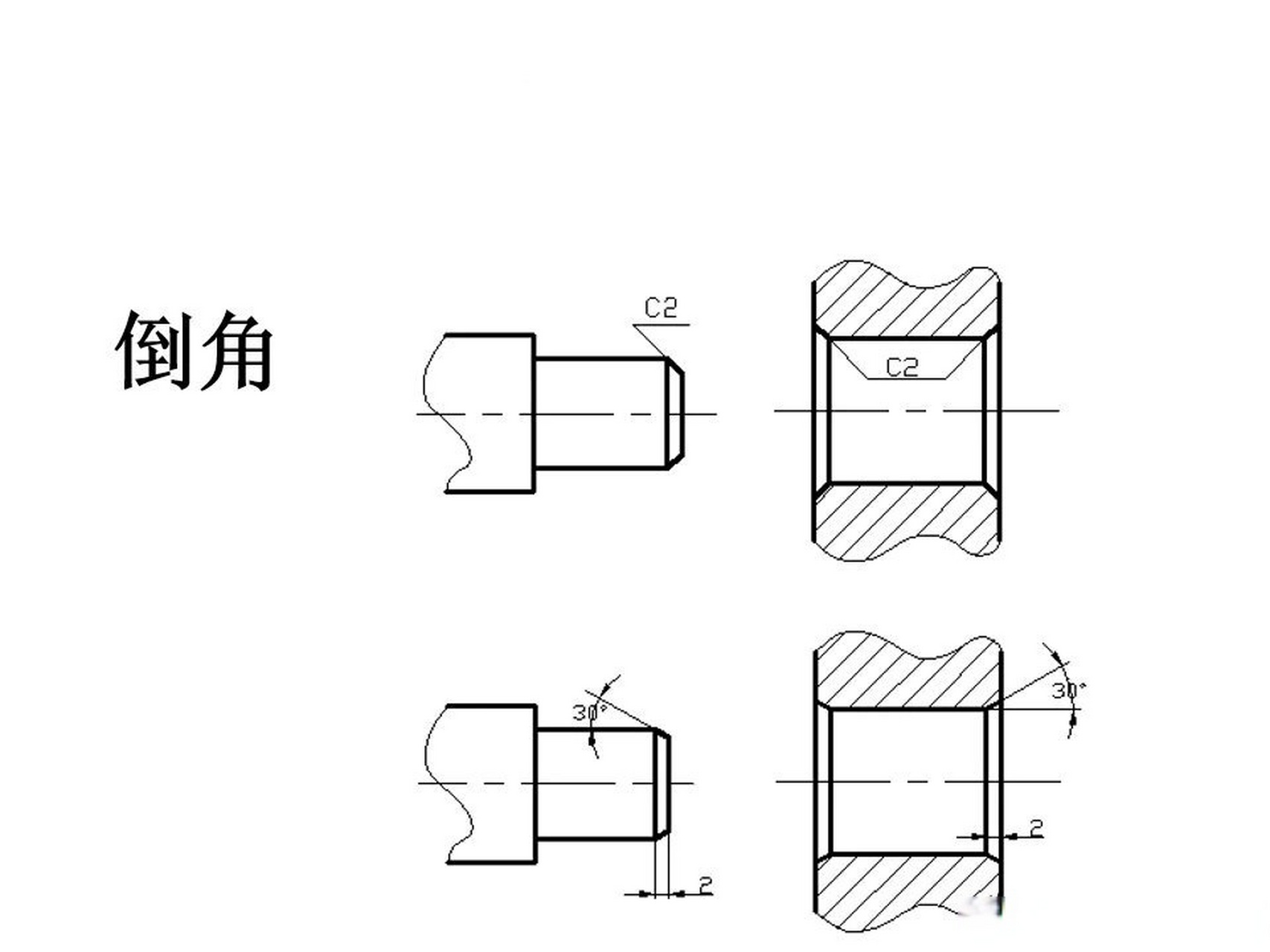 圆锥销孔怎么画图片