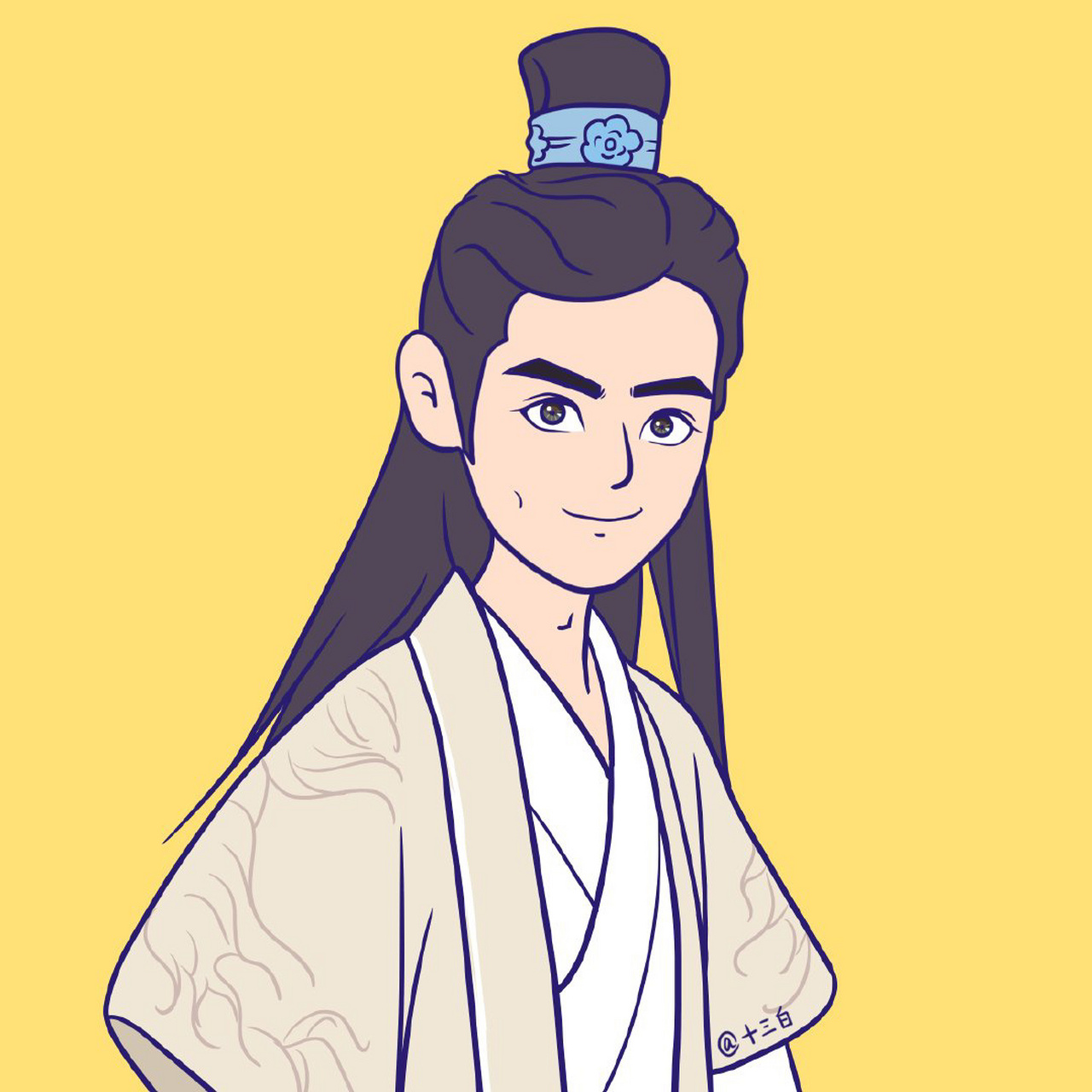 天龙八部03版角色群像#十三白插画