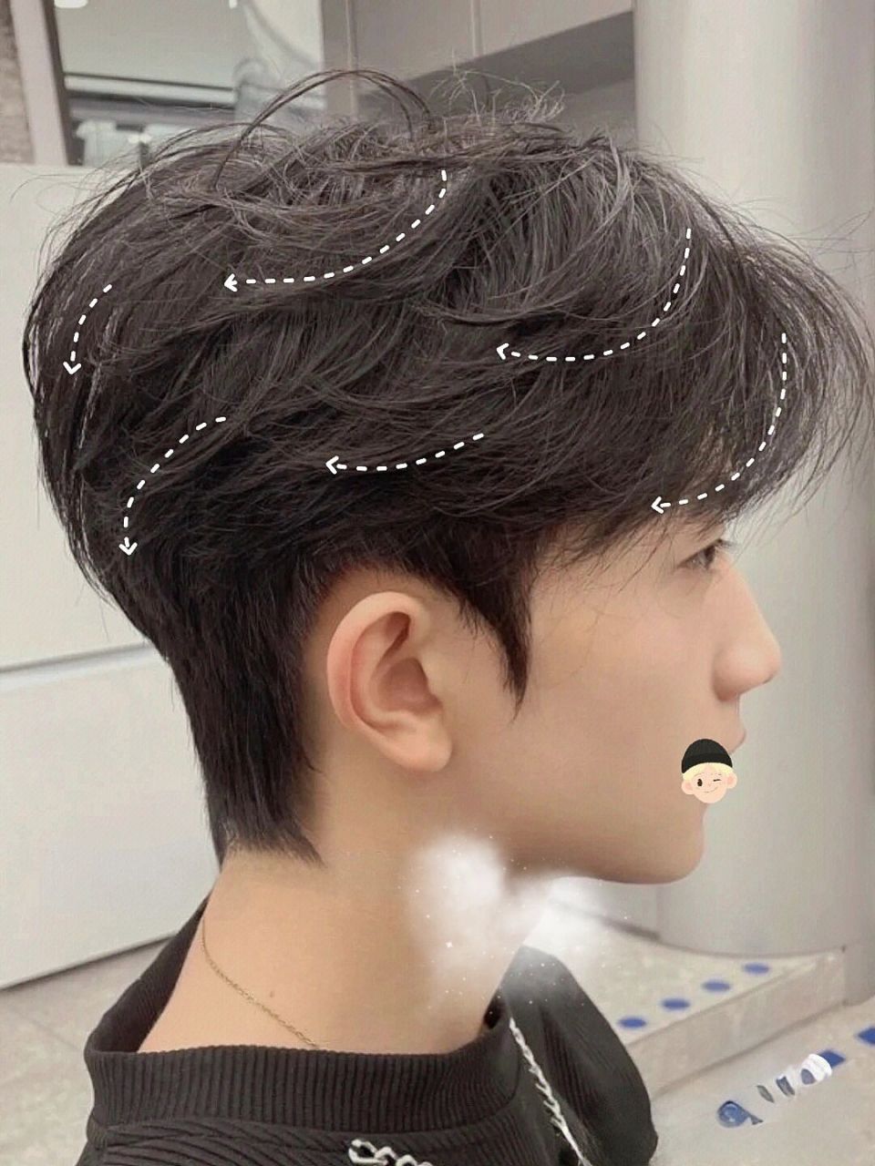 男生奶狗男孩 韩风纹理烫今日份纹理烫发97 头顶自然蓬松纹理感十足