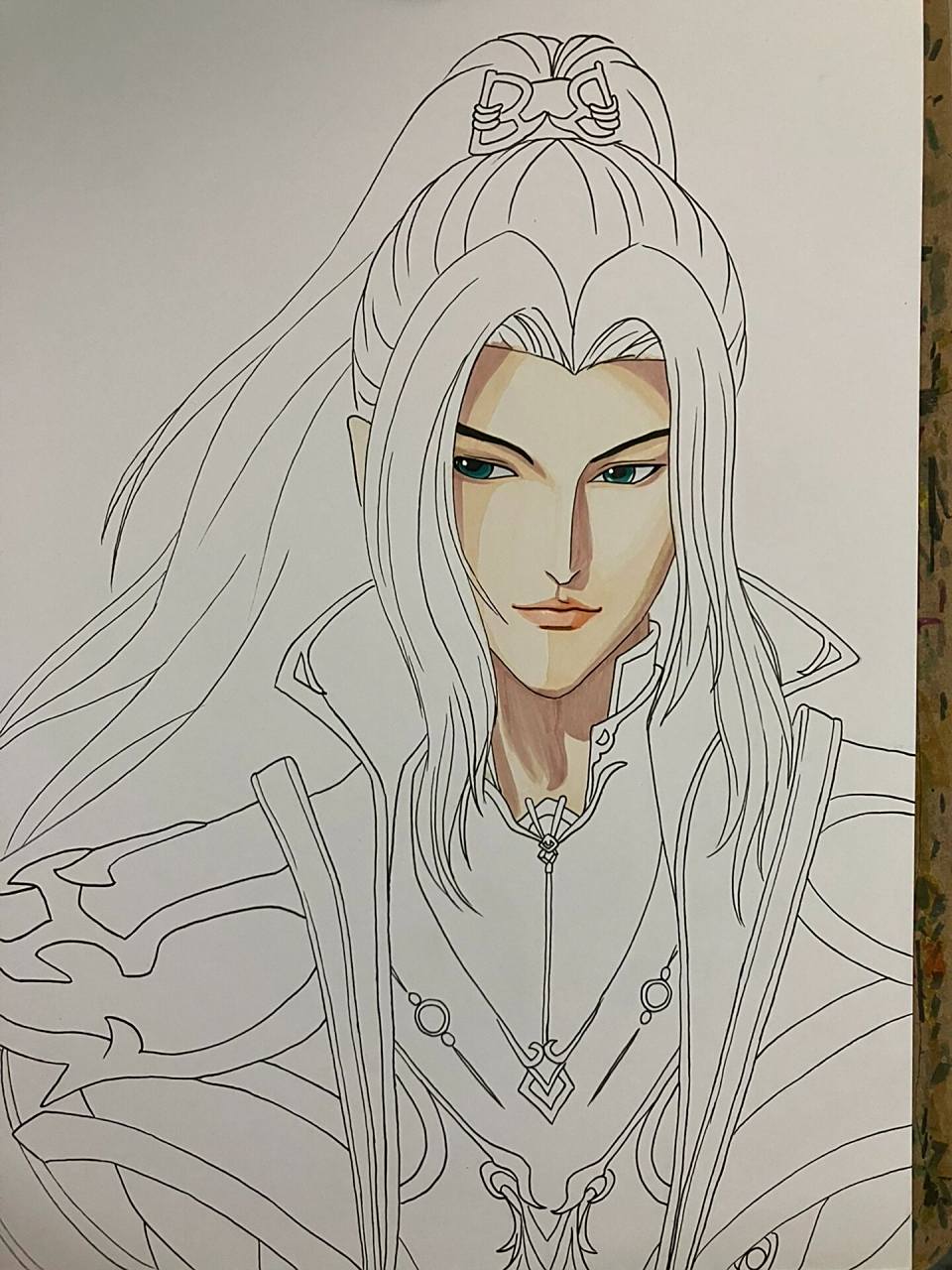 马克笔手绘斗罗大陆唐三 不知道这位粉丝宝宝还有没有关注我,毕竟拖了