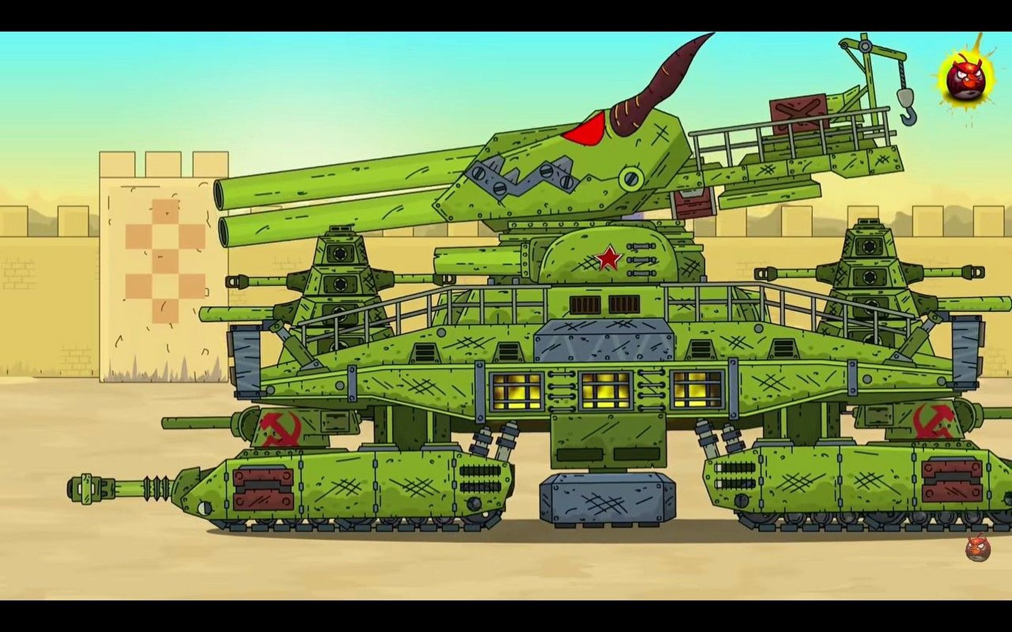 我娃的最爱--坦克动画 02坦克动画kv44,利维坦,魔鬼坦克,在家都是