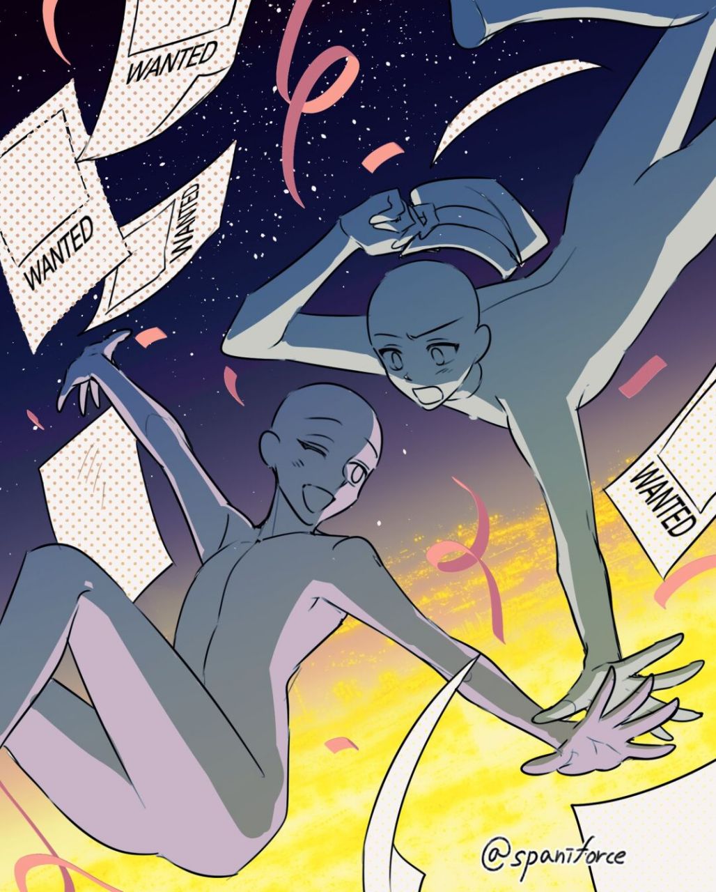 双人动态姿势素材,这碗狗粮我先干为敬!