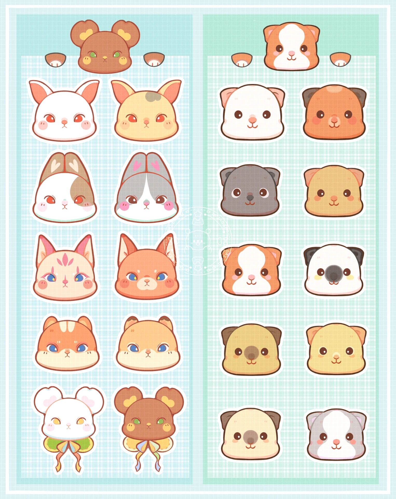 可爱小动物贴纸合集