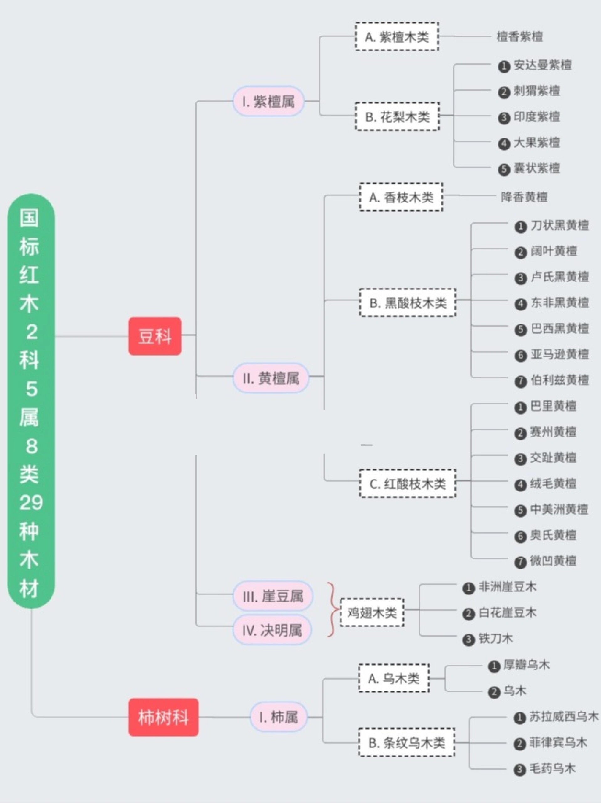 五属八类三十三种木材图片