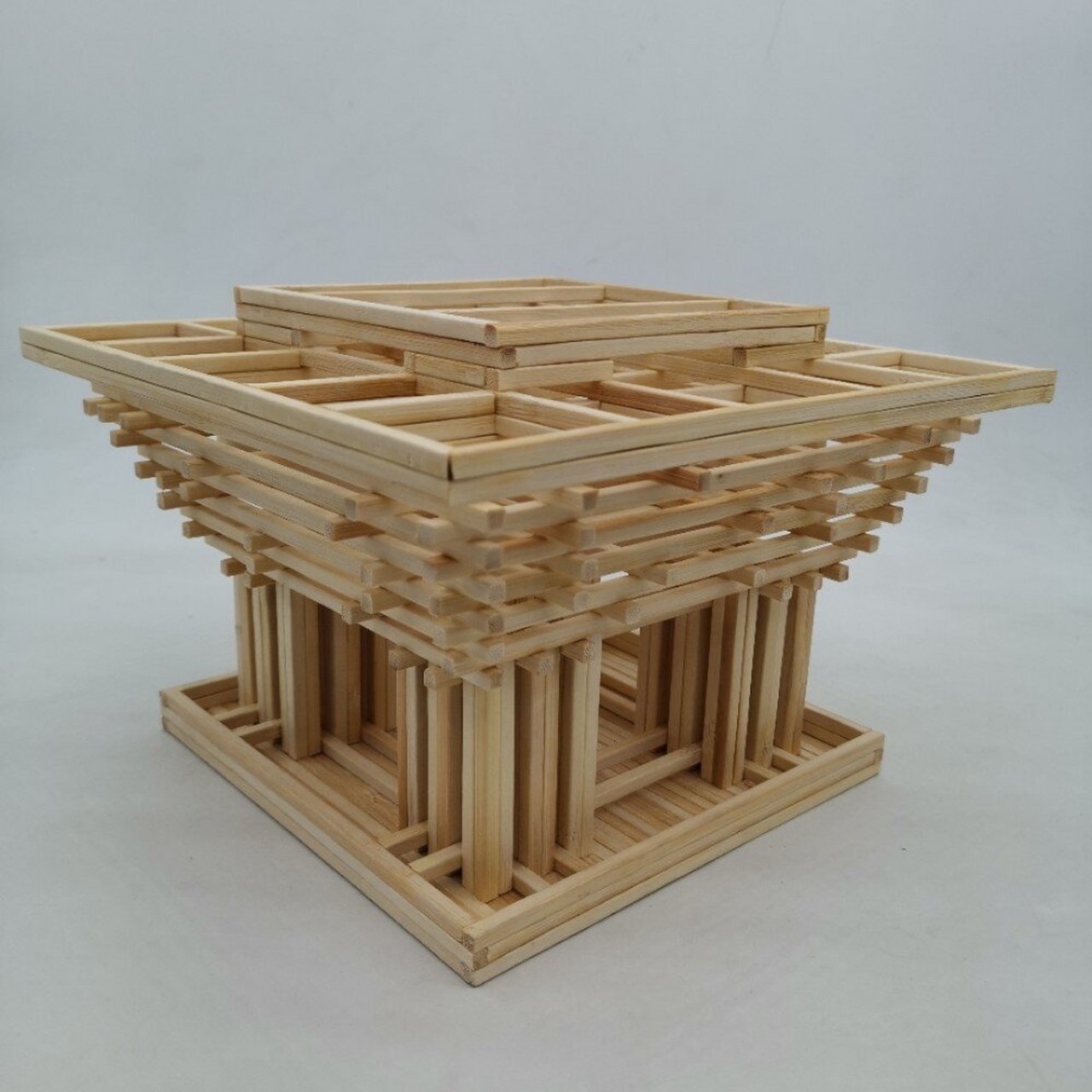 上海世博中国馆 竹签创意模型 创意模型1:600左右 学校手工作业 立体